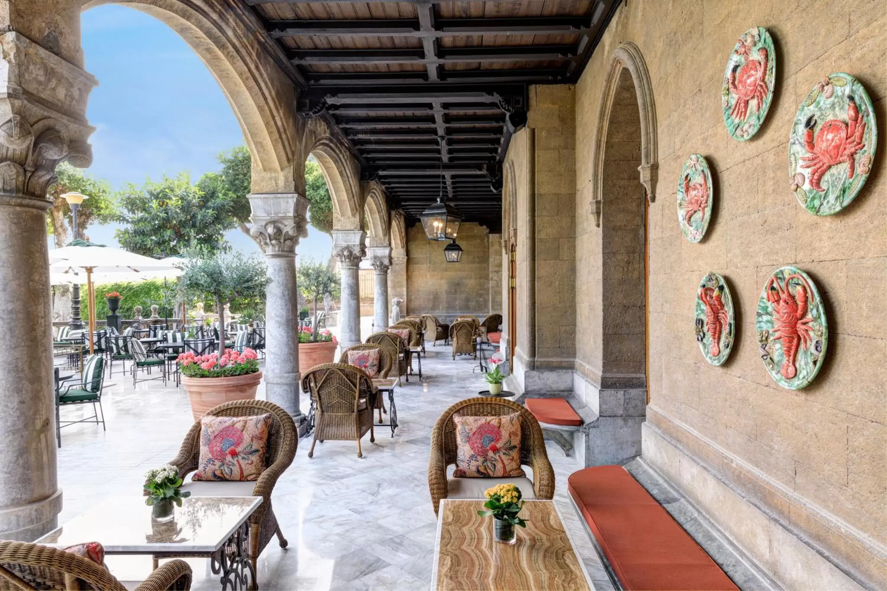 Patio in Rocco Forte Villa Igiea