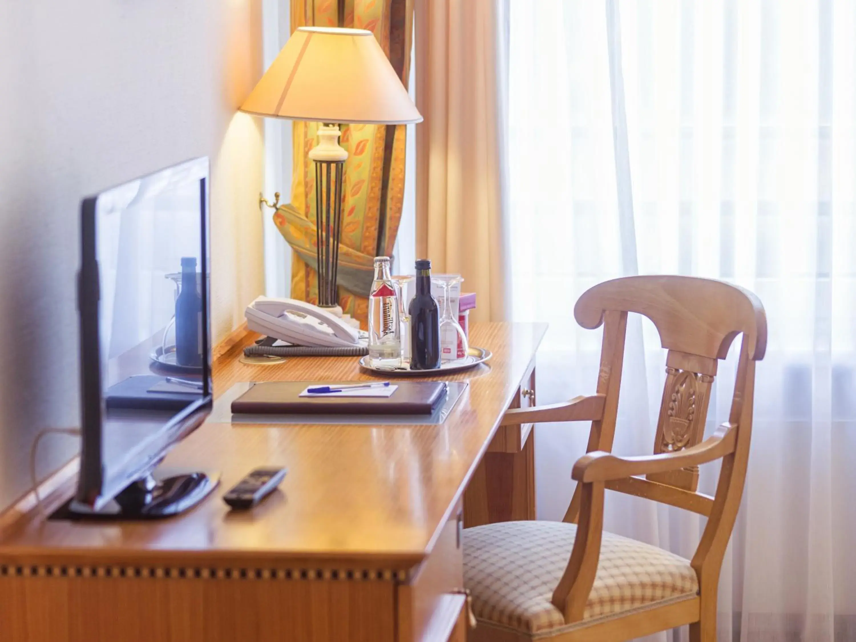 Decorative detail, TV/Entertainment Center in Hotel Domicil Berlin by Golden Tulip