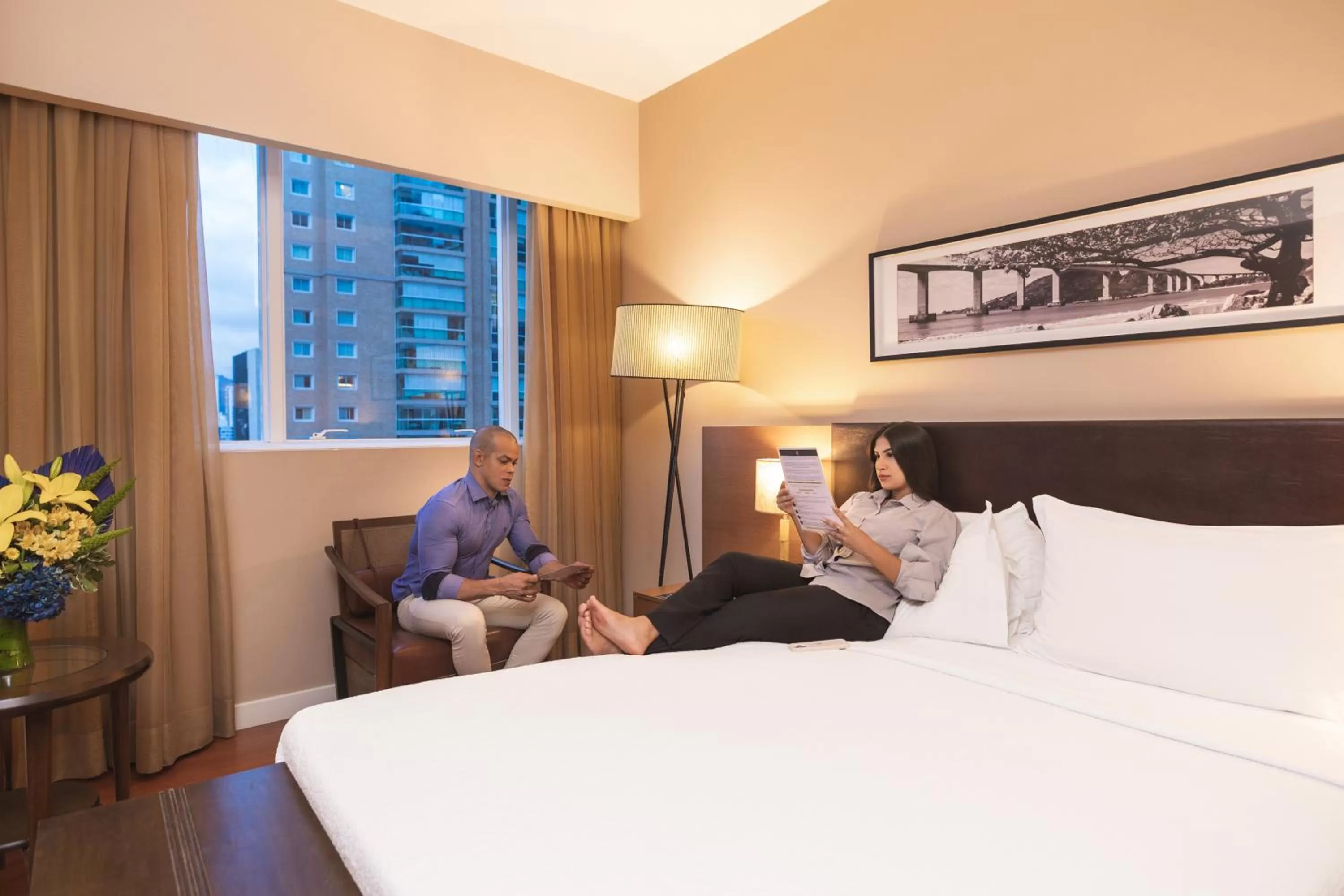 Bedroom, Bed in Golden Tulip Porto Vitória