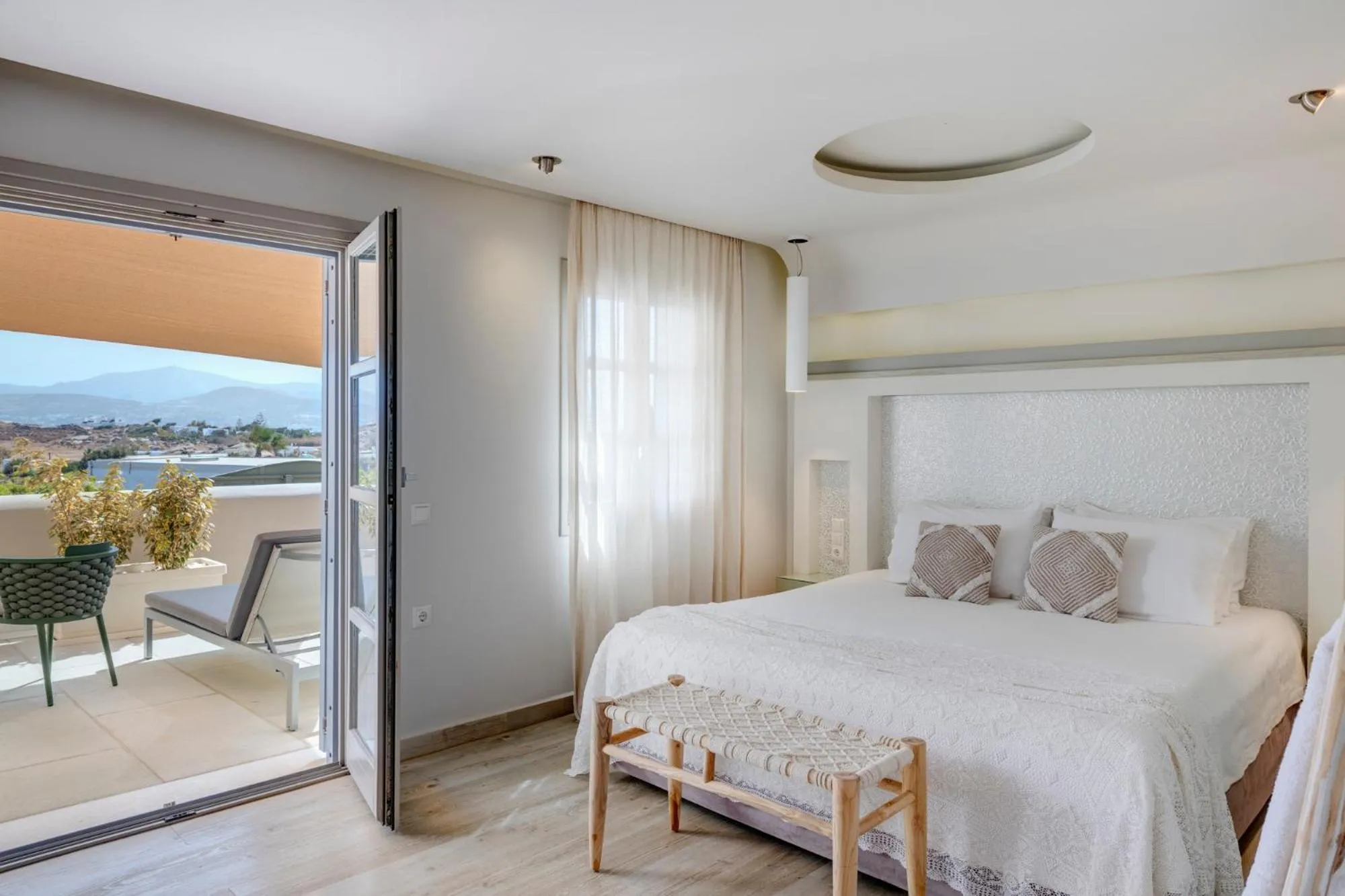 Double Partial Sea View Room in Kouros Art Hotel - Designed for Adults