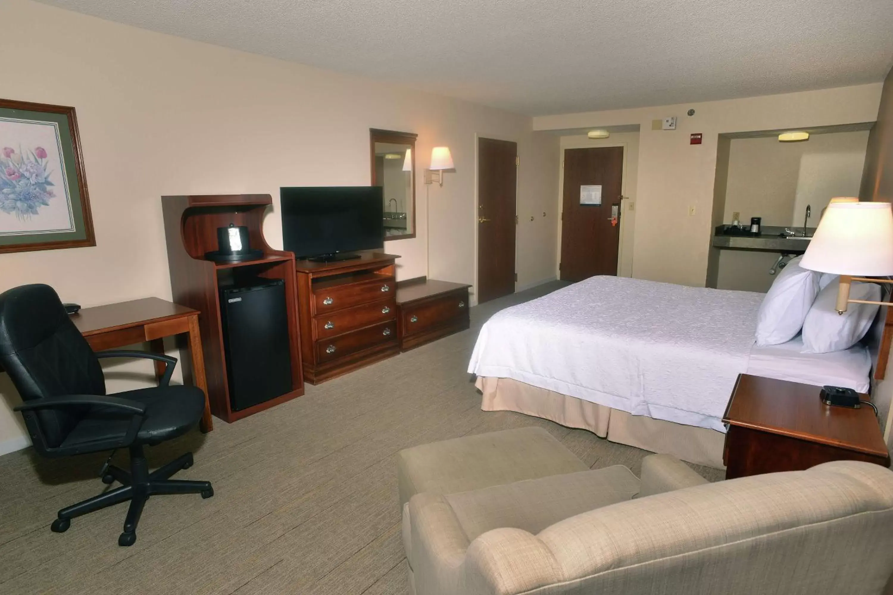 Bedroom, TV/Entertainment Center in Hampton Inn & Suites Springfield