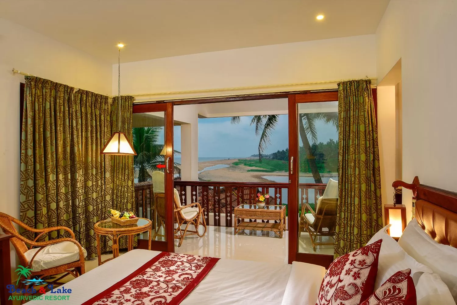 Seating area, Bed in Beach and Lake Ayurvedic Resort, Kovalam