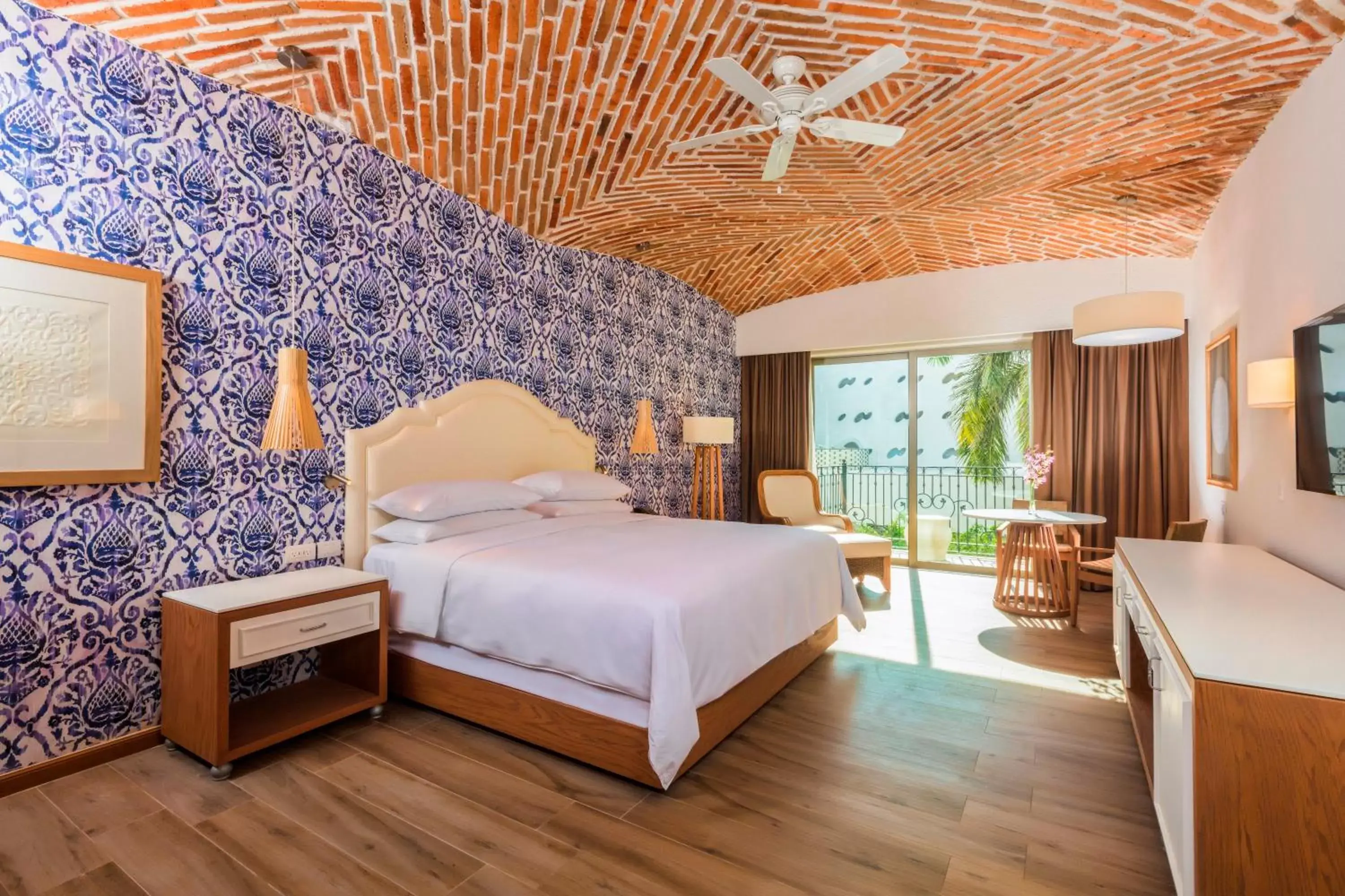 Bed in The Hacienda at Krystal Grand Puerto Vallarta- All Inclusive