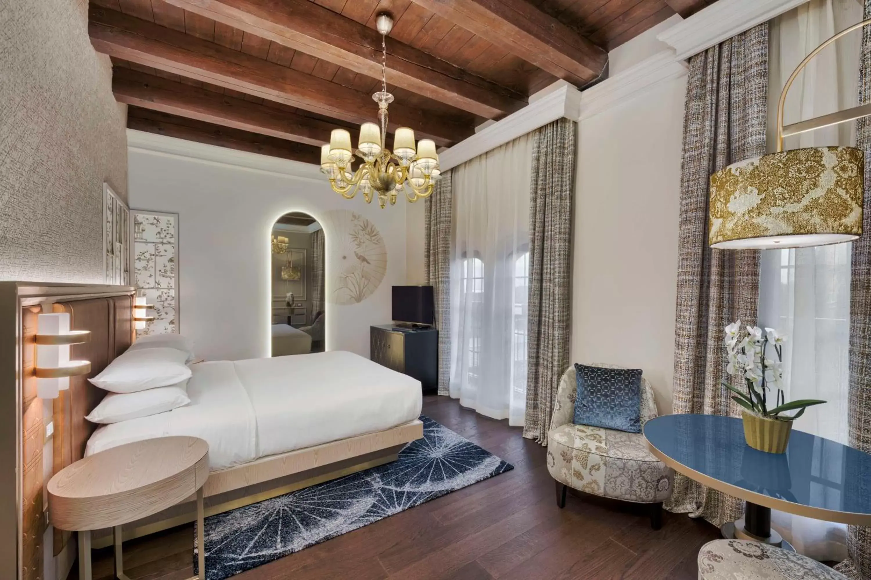 Bedroom, Seating Area in Hilton Molino Stucky Venice