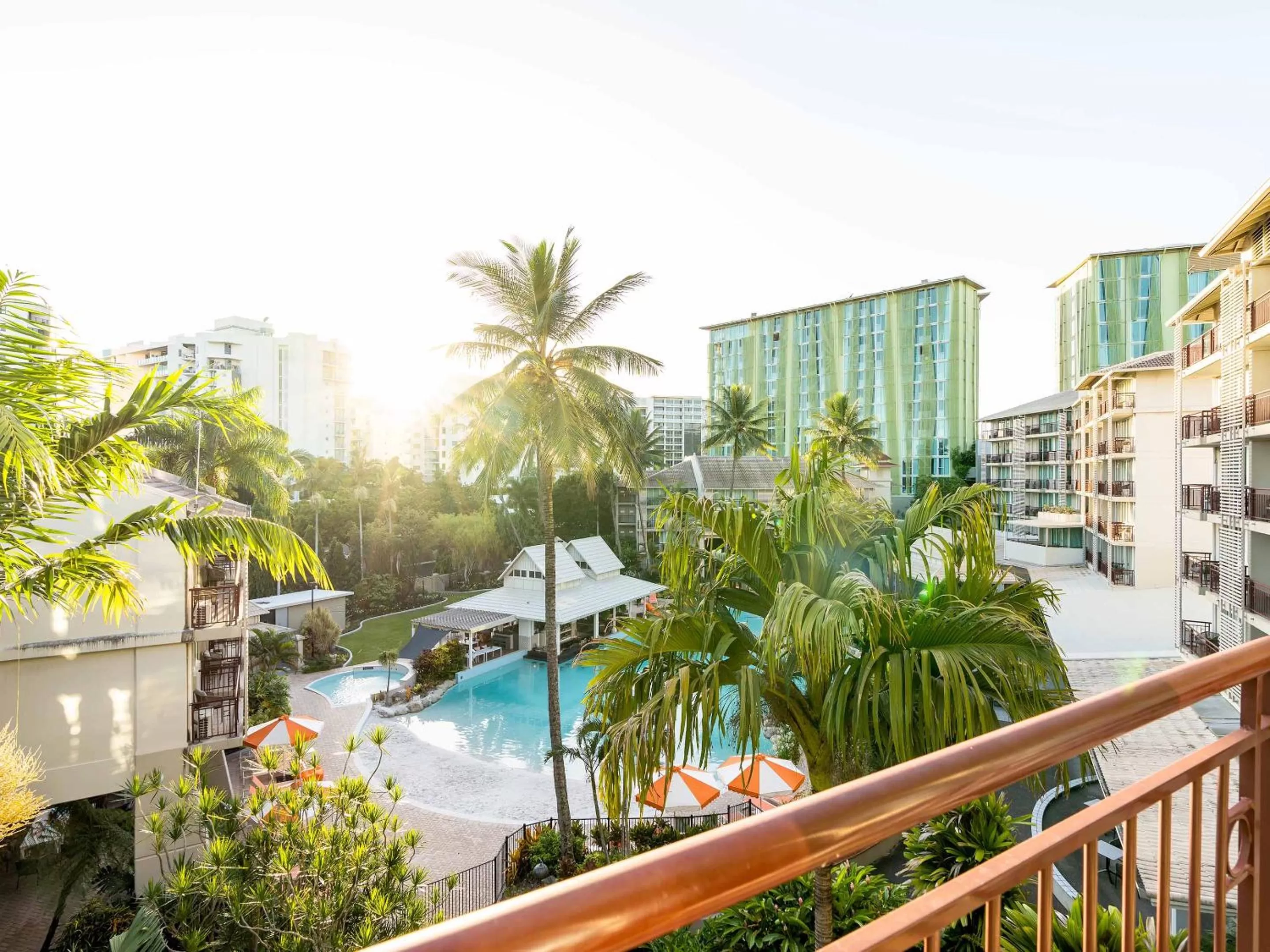 Pool view in Novotel Cairns Oasis Resort
