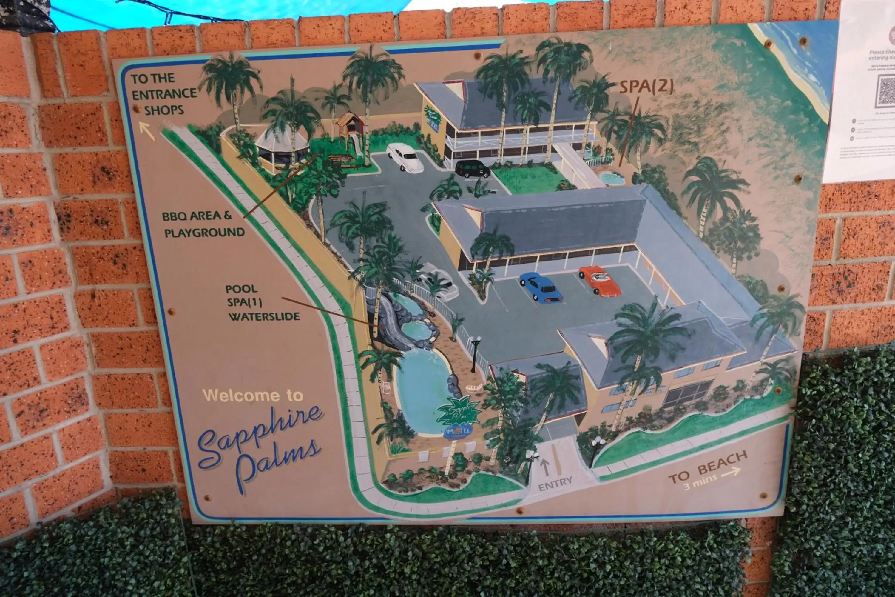 Location, Bird's-eye View in Sapphire Palms Motel