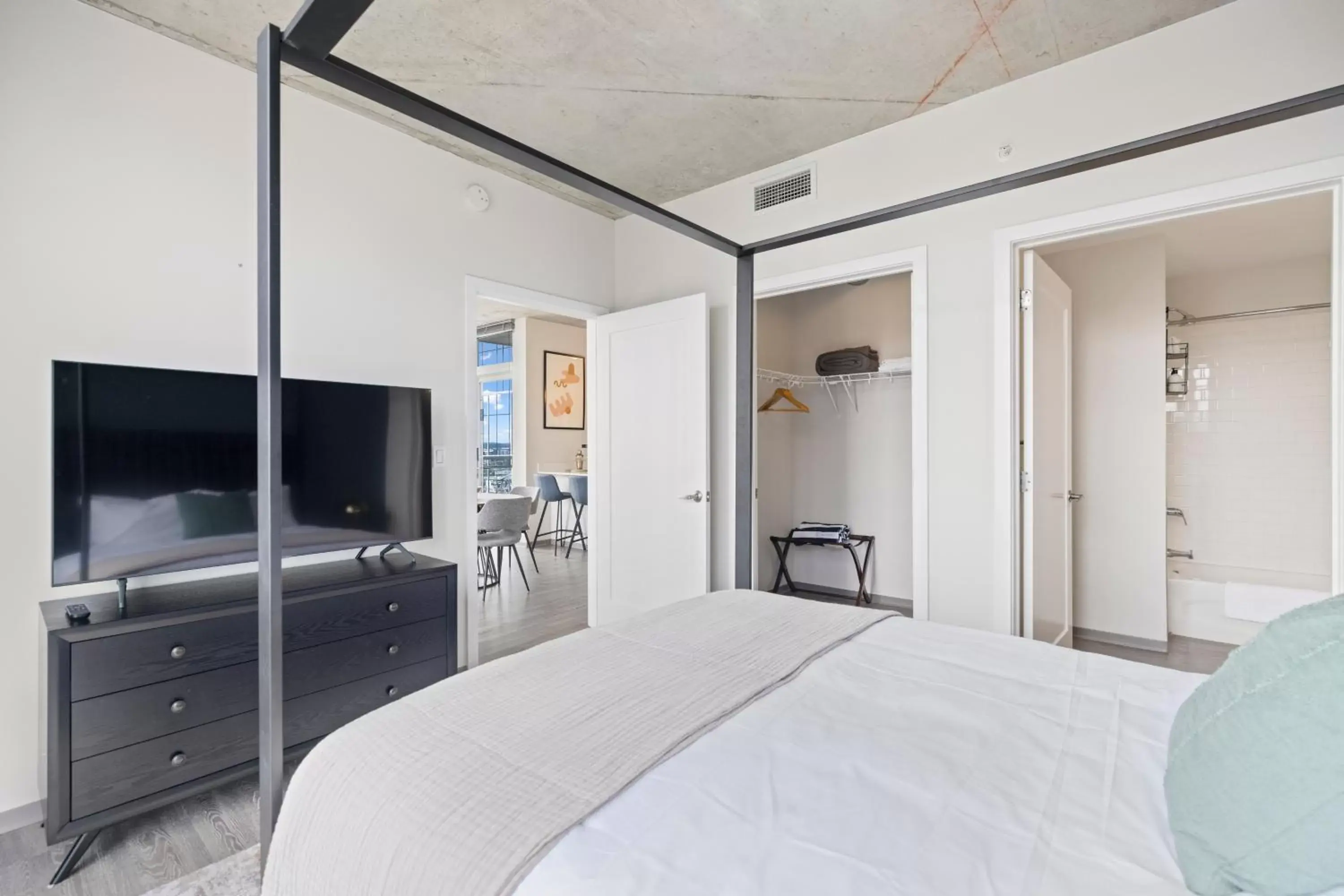 Bedroom, Bed in Placemakr Premier SoBro Bedroom, Bed in Placemakr Premier SoBro