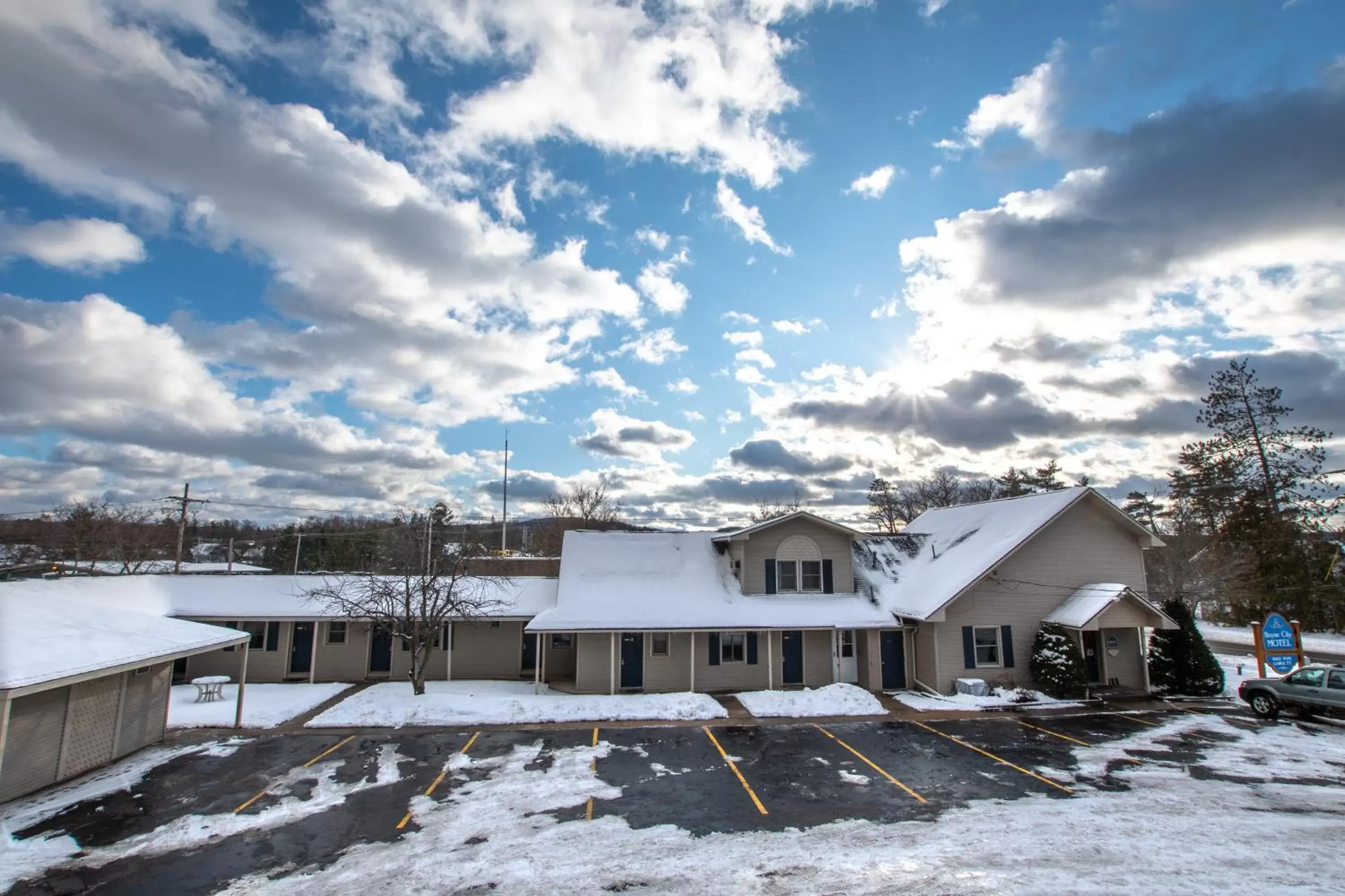 Winter in Boyne City Motel