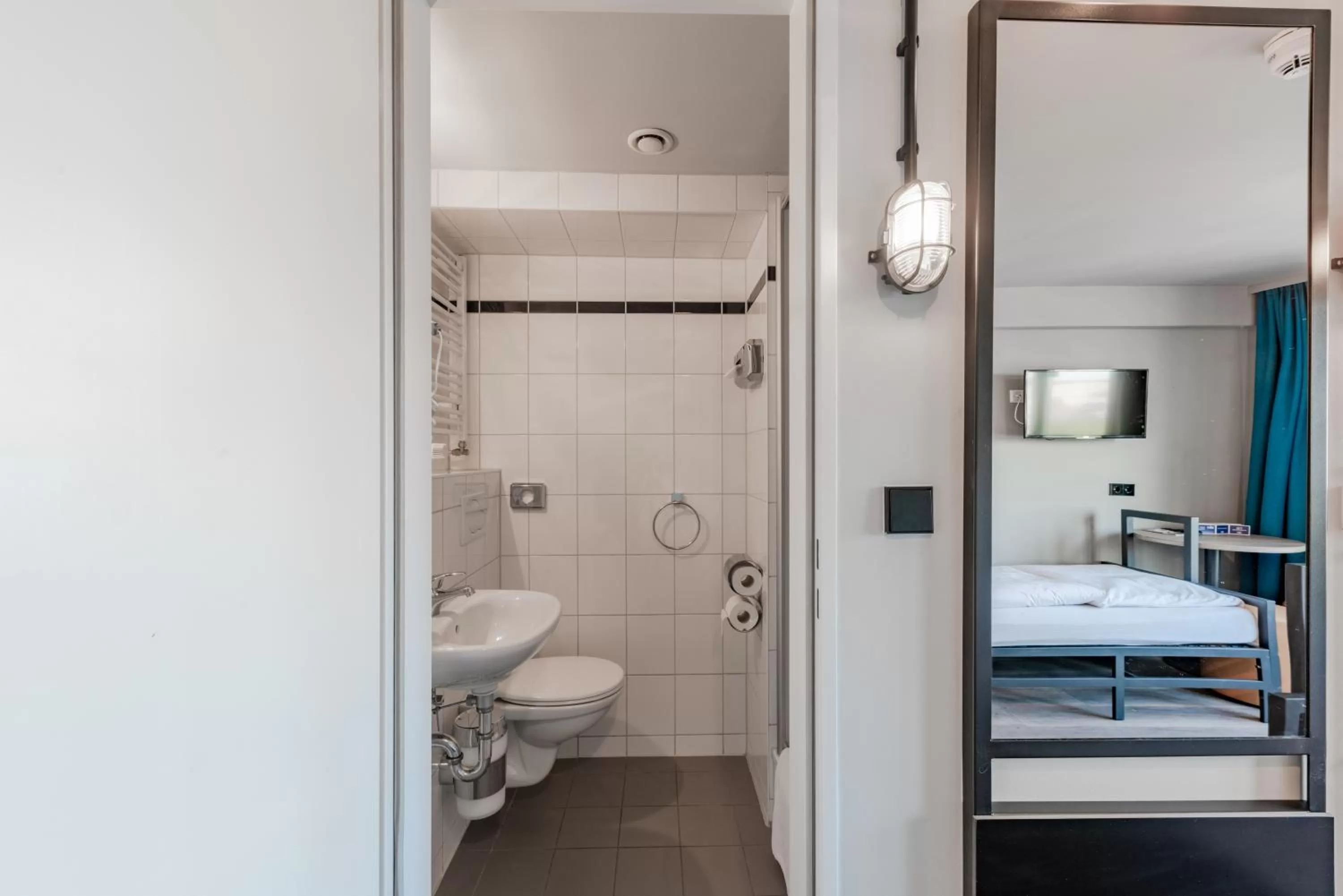 Bathroom in a&o Hamburg City