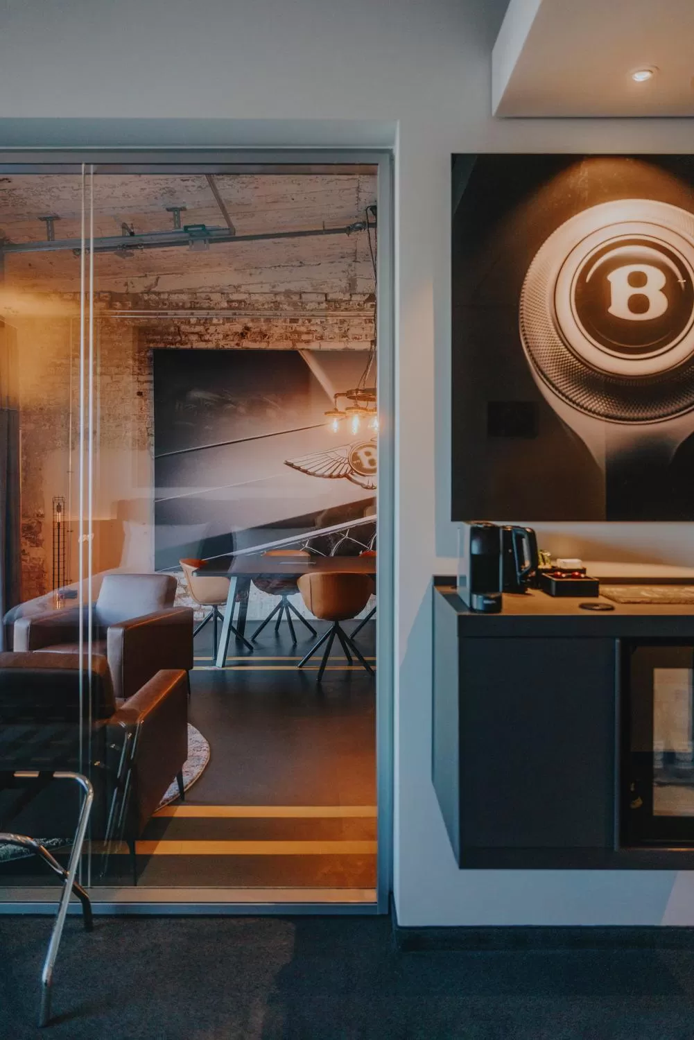 Bed in V8 Hotel Köln at MOTORWORLD