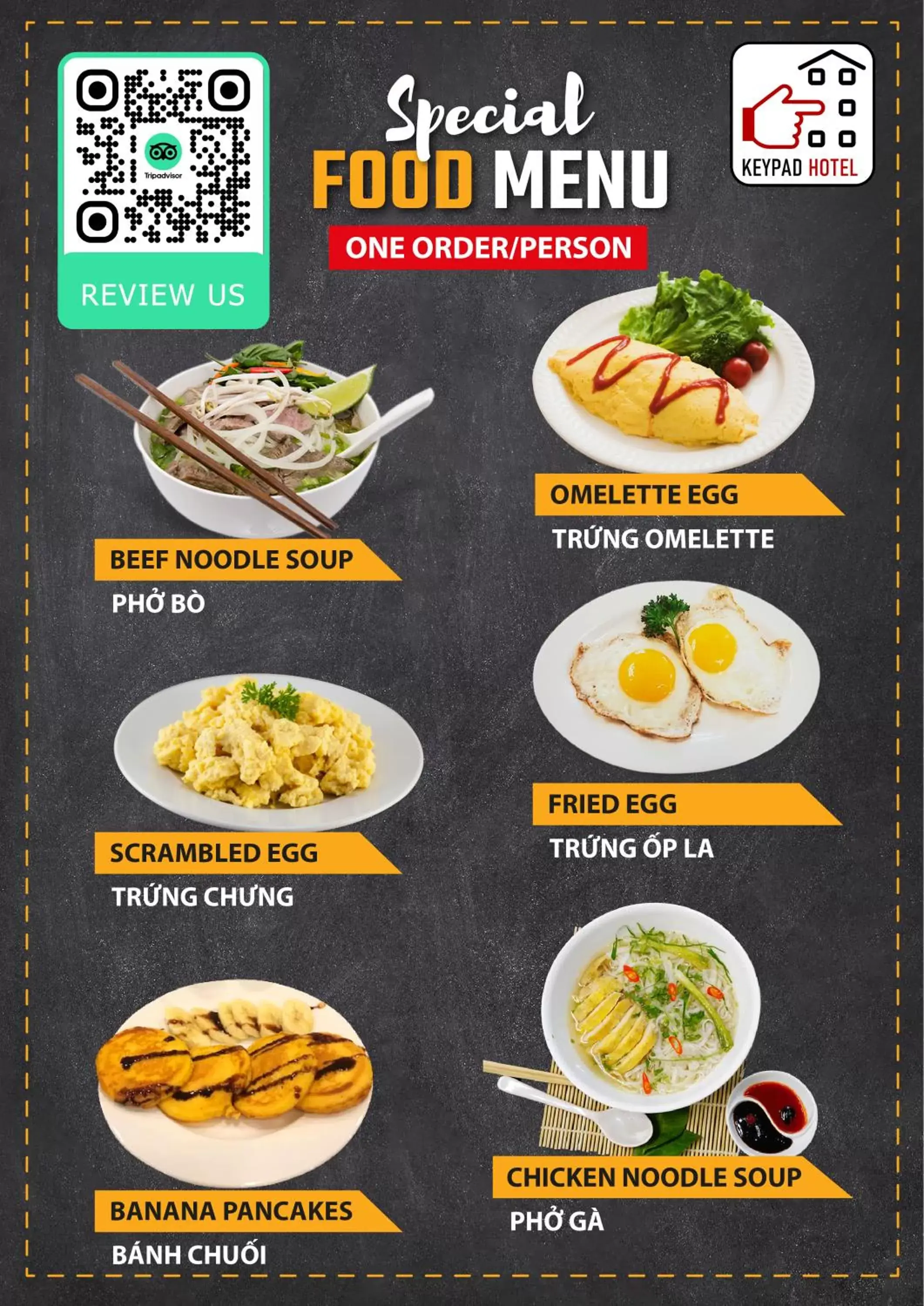 Restaurant/places to eat in Keypad Hotel - 24 Hang Ga Restaurant/places to eat in Keypad Hotel - 24 Hang Ga