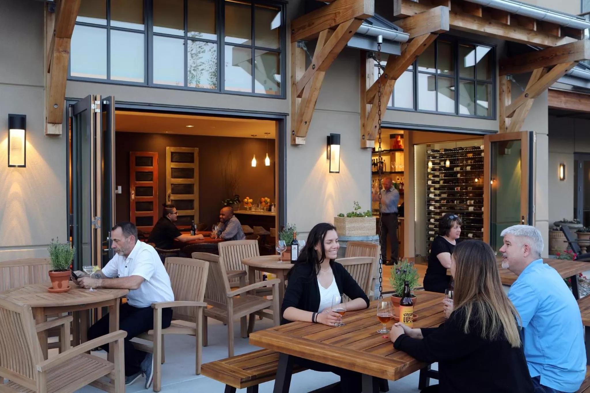Patio in The Lodge at Columbia Point