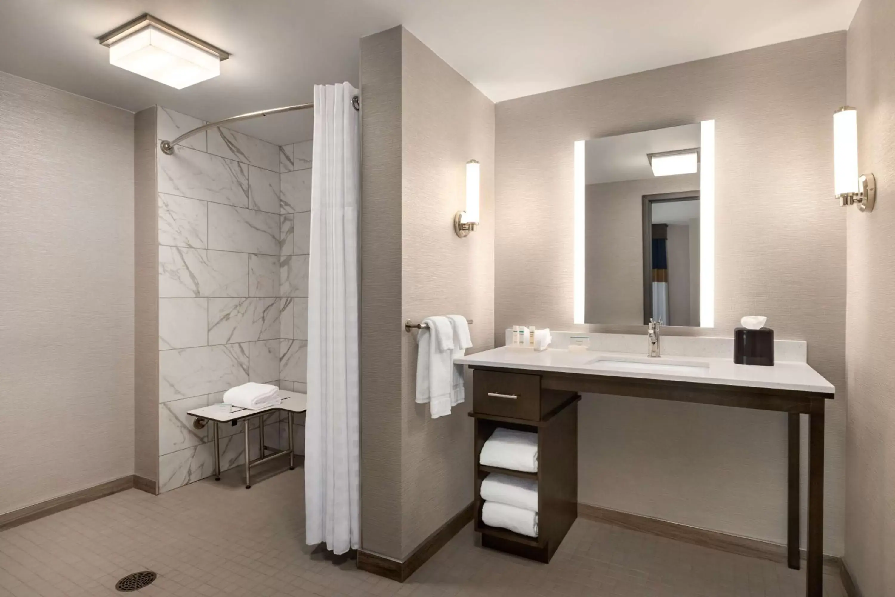 Bathroom in Homewood Suites by Hilton Indianapolis Downtown IUPUI