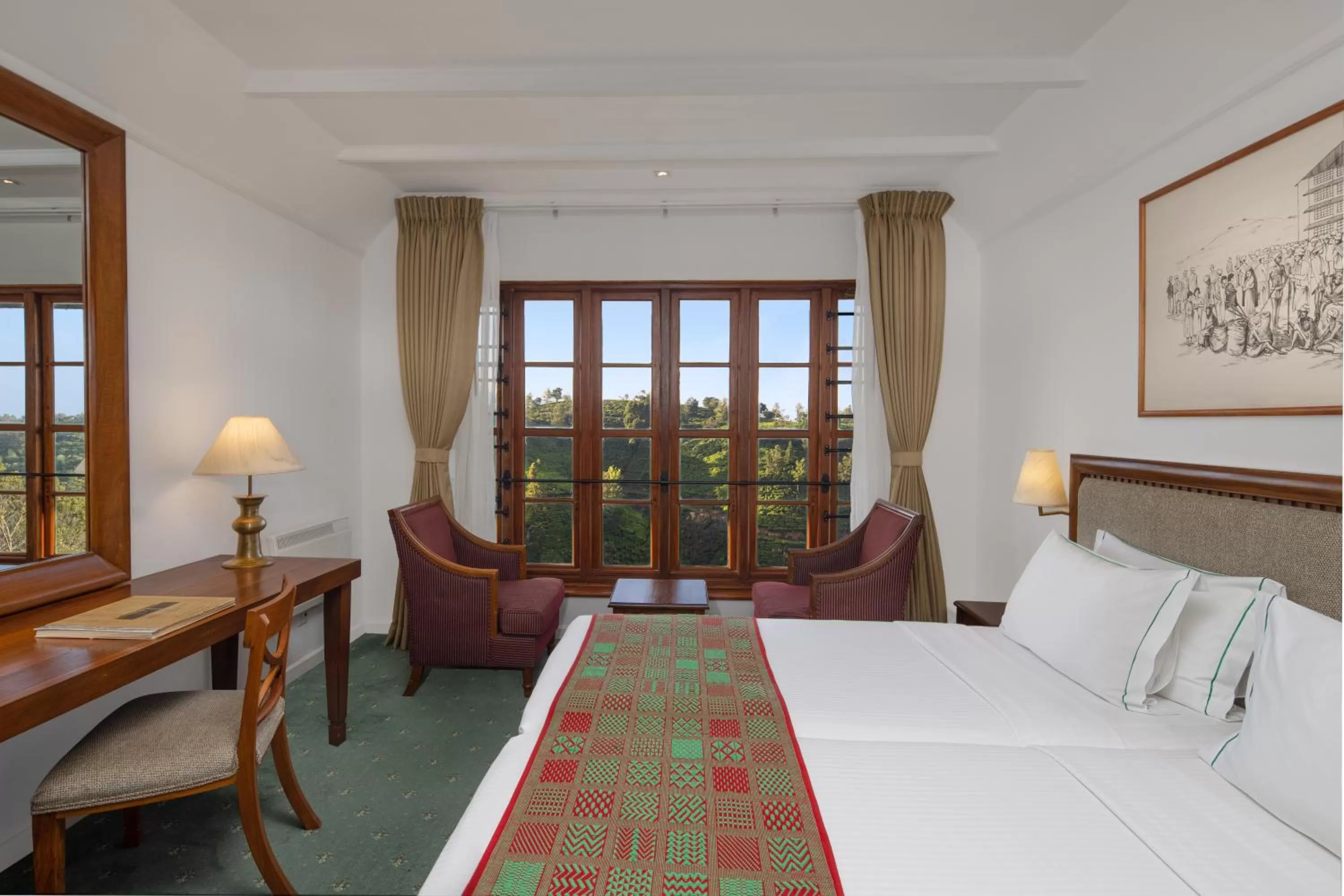 View (from property/room), Bed in Heritance Tea Factory