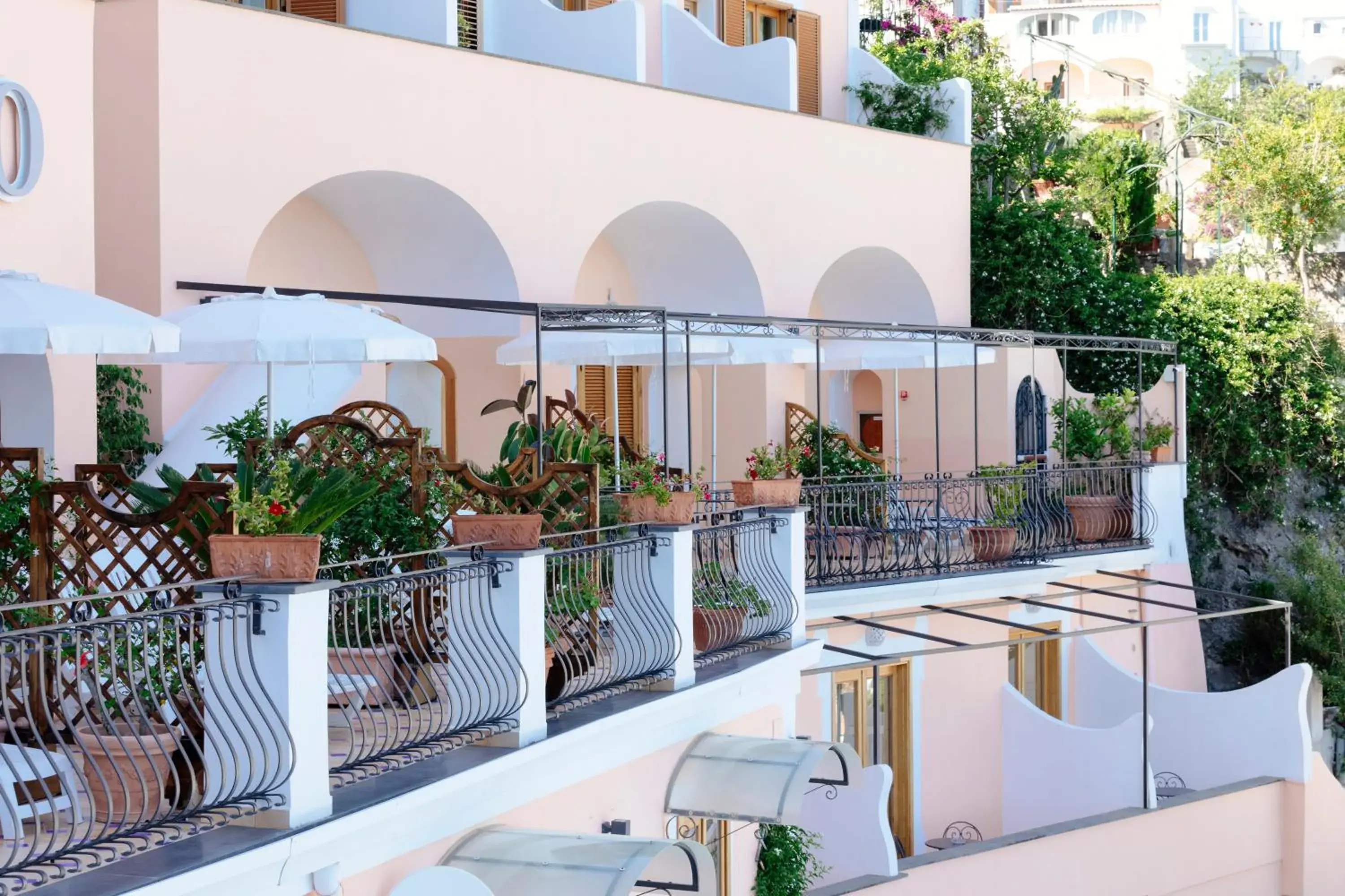 Patio, Balcony/Terrace in Hotel Conca d'Oro