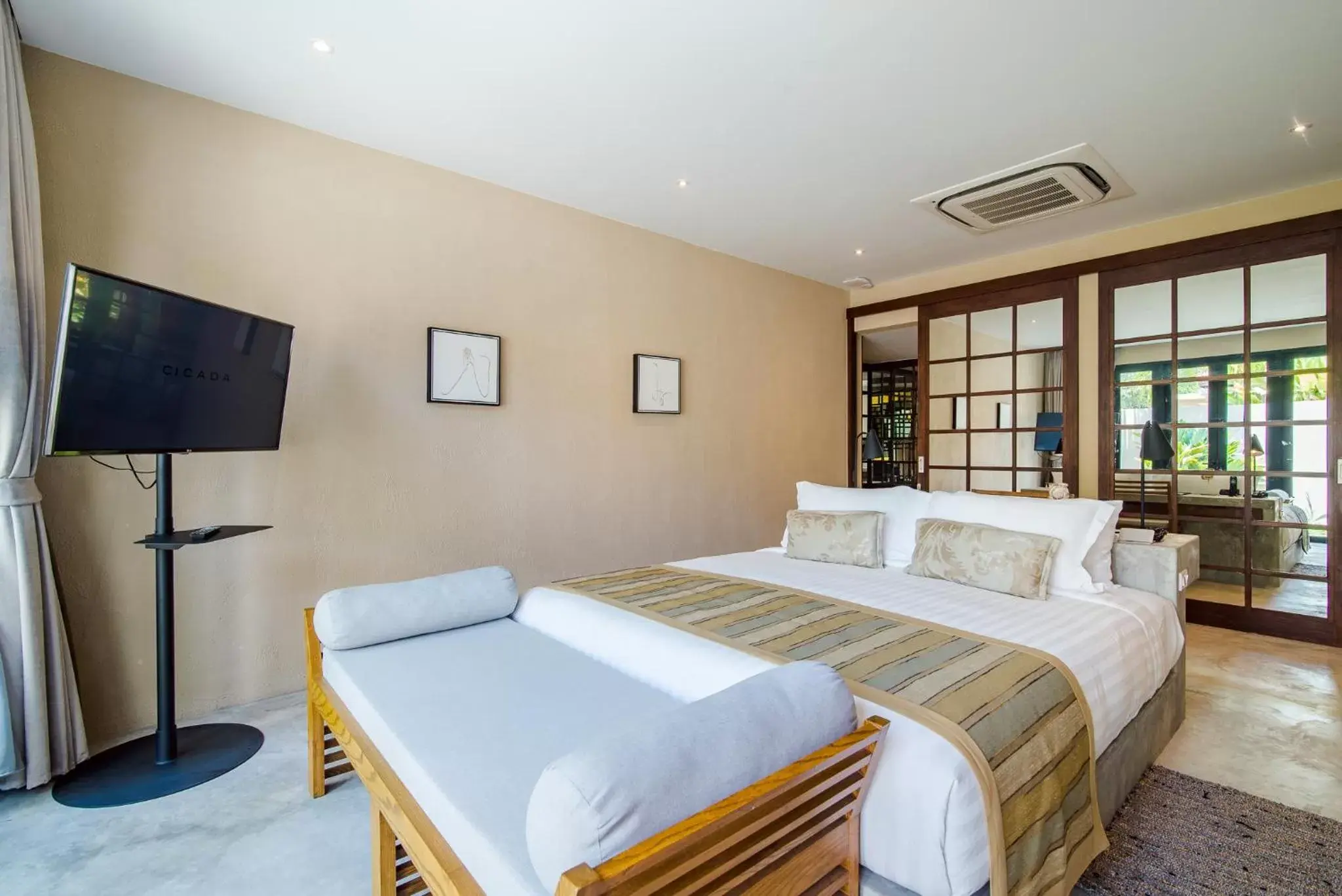 TV and multimedia, Bed in Anantasila Villa by the sea, Hua Hin - SHA Extra Plus