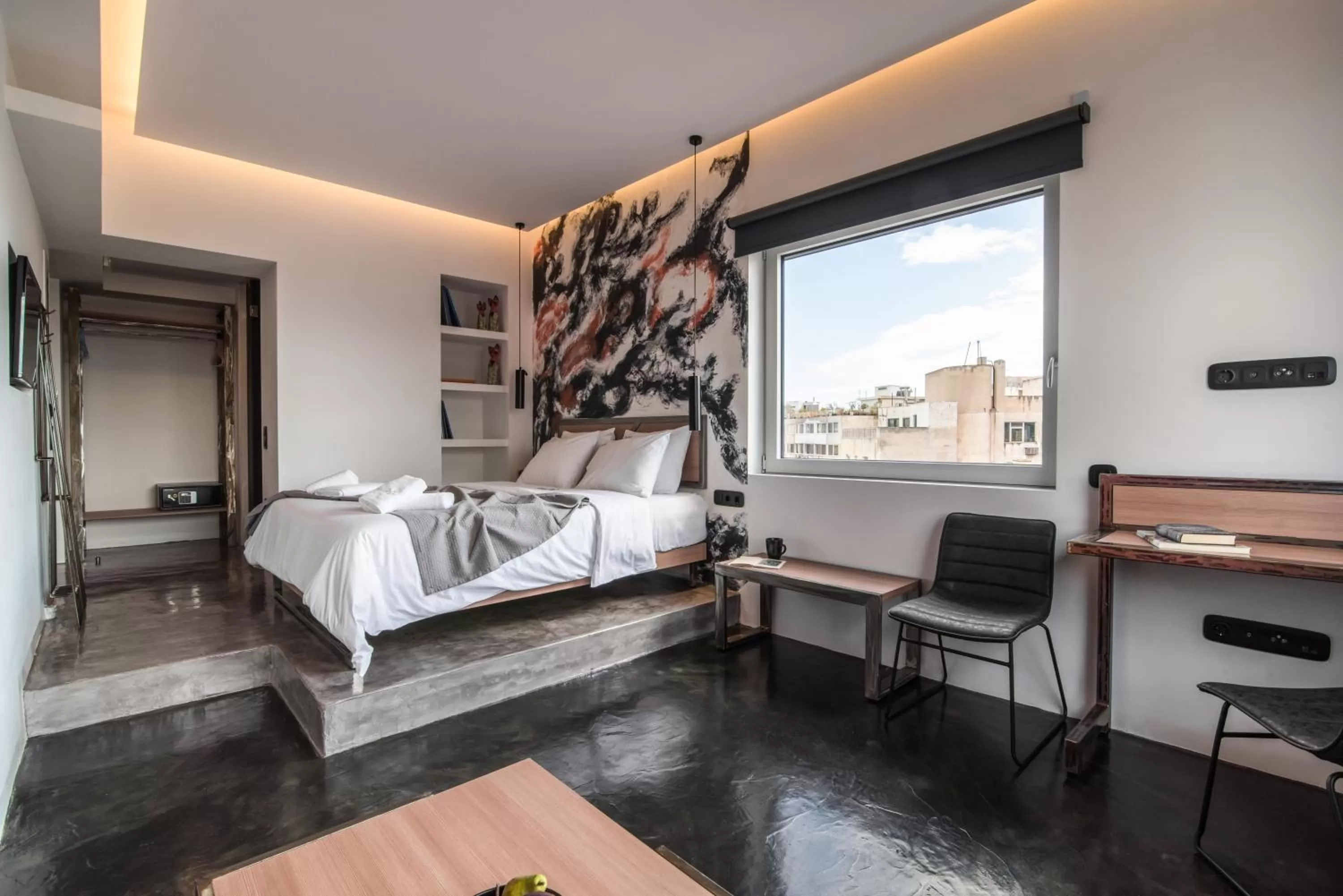 Bed in AthinA STREETAPARTMENTS