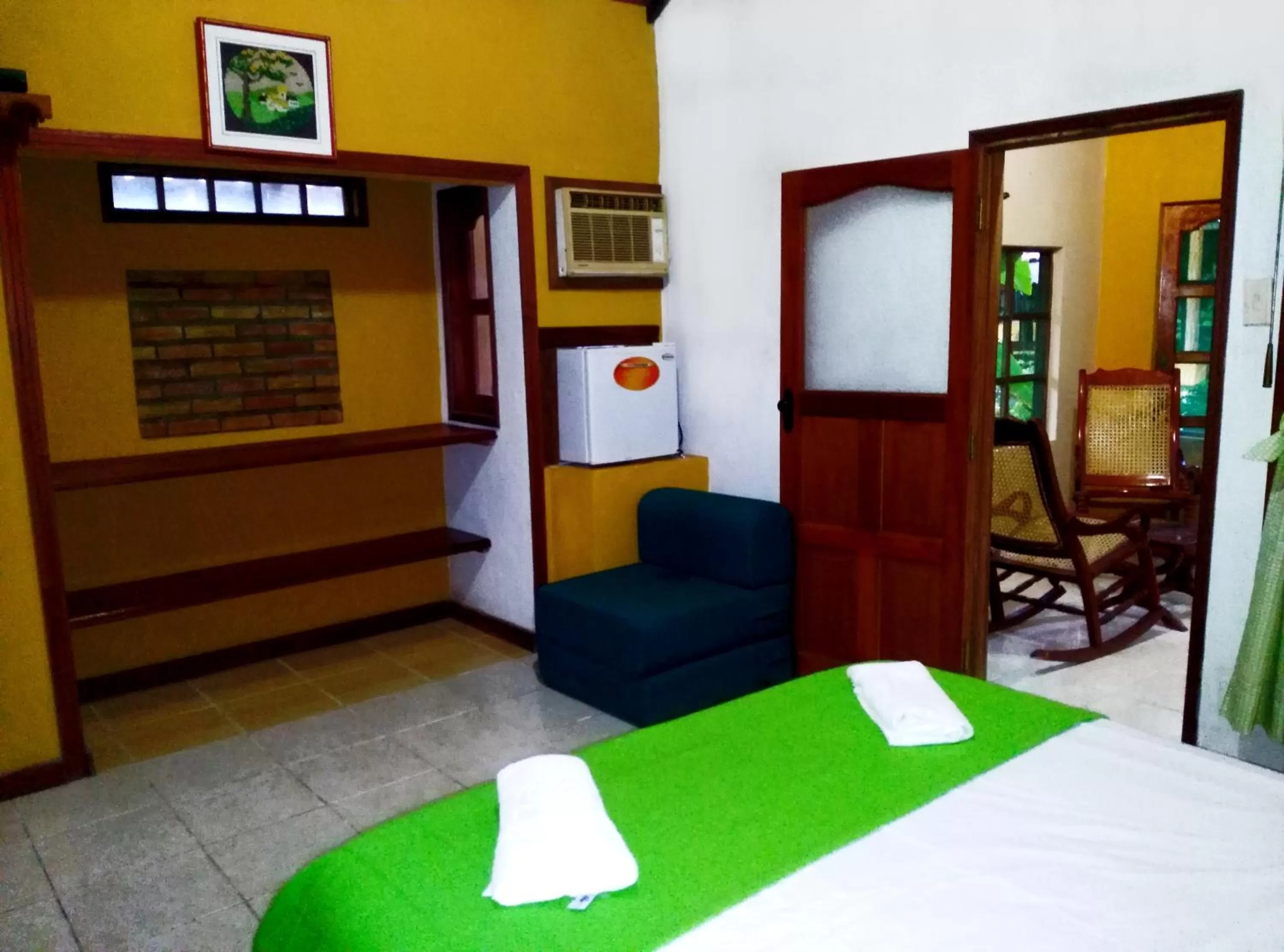 Decorative detail, Bed in Cabañas Yakuruna