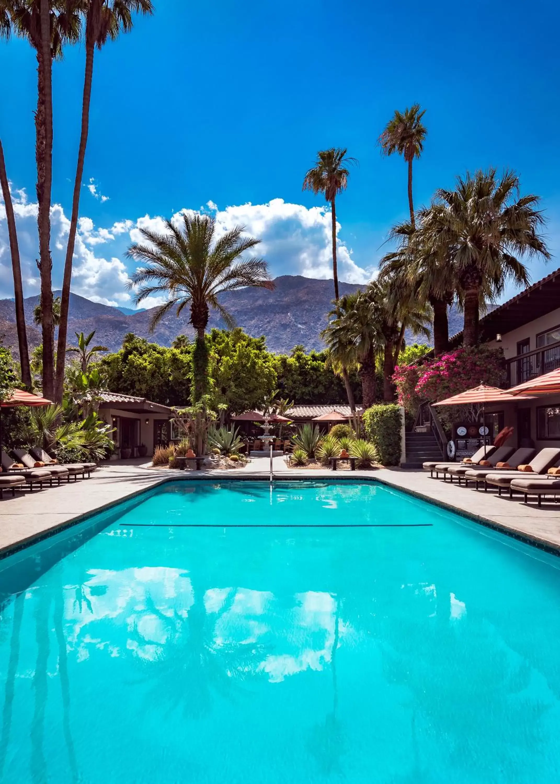 Mountain view, Swimming Pool in Santiago Resort - Palm Springs Premier Gay Men’s Resort