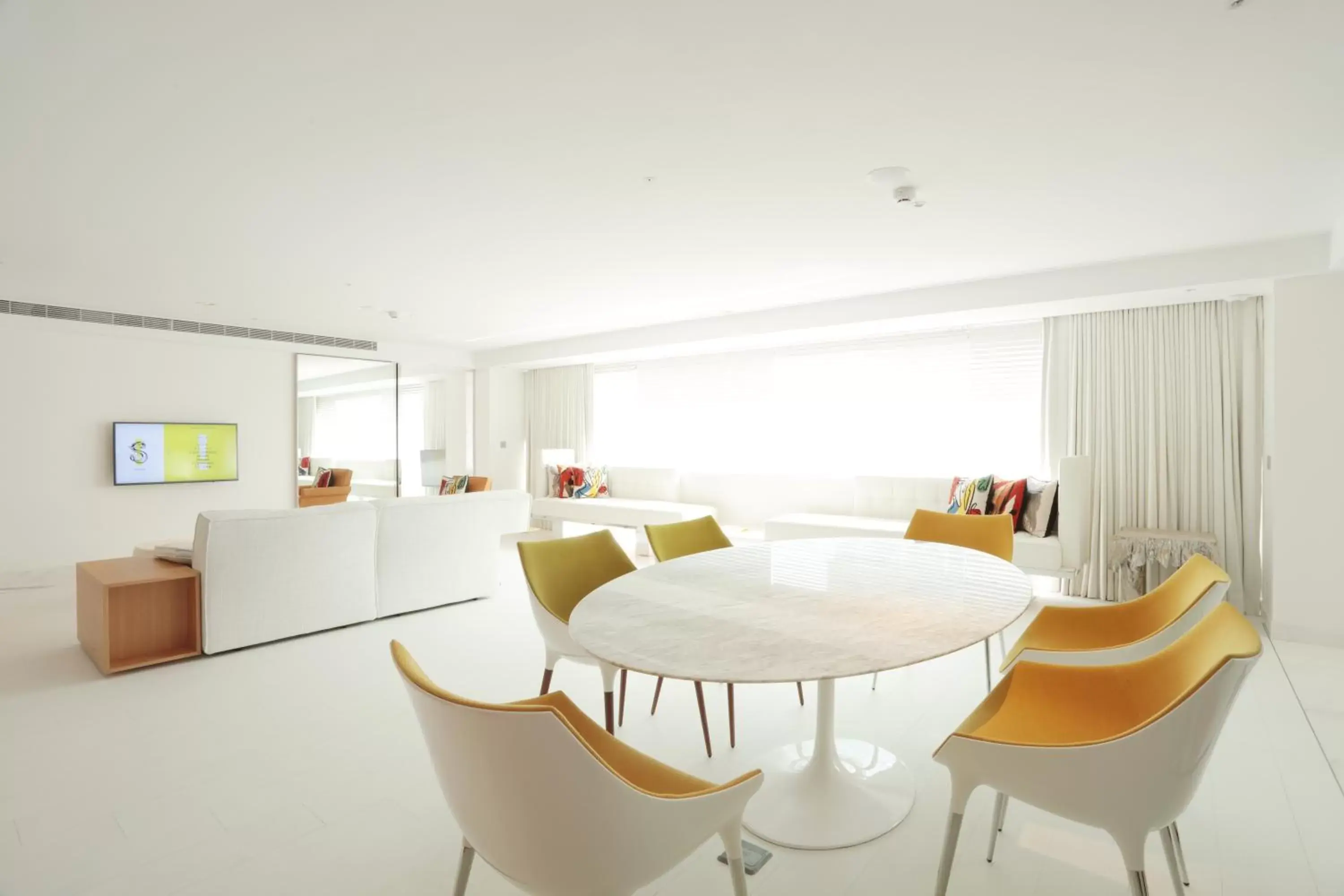Living room, Dining Area in S Hotel | Designed by Philippe Starck