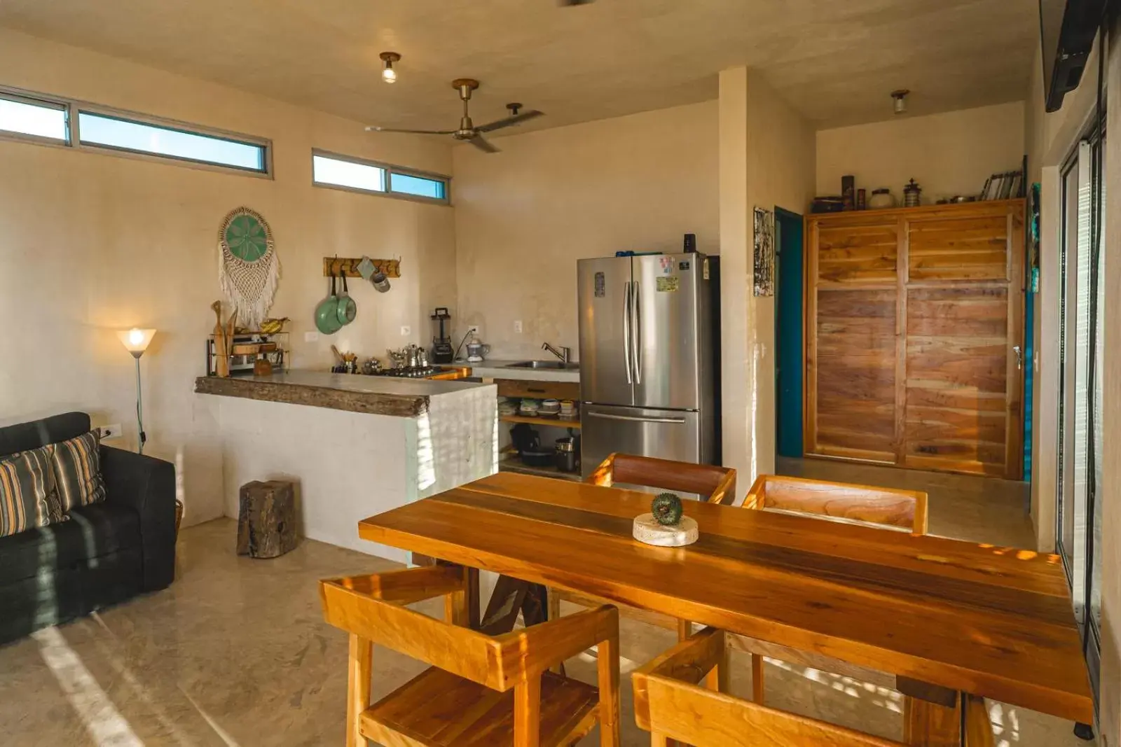 kitchen in Casa Mia El Cuyo Eco Beach Boutique Hotel