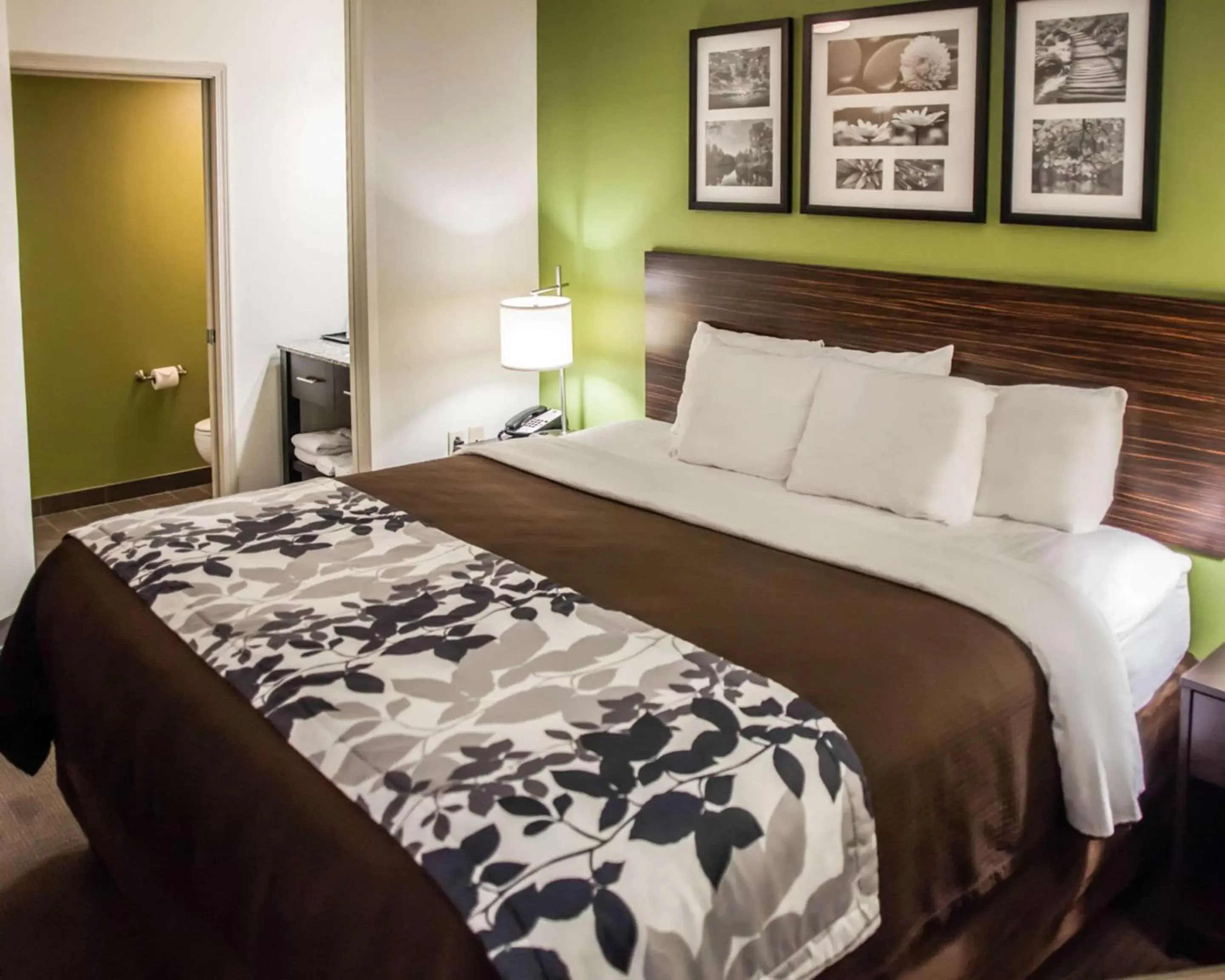 Bedroom, Bed in Sleep Inn & Suites Topeka West I-70 Wanamaker