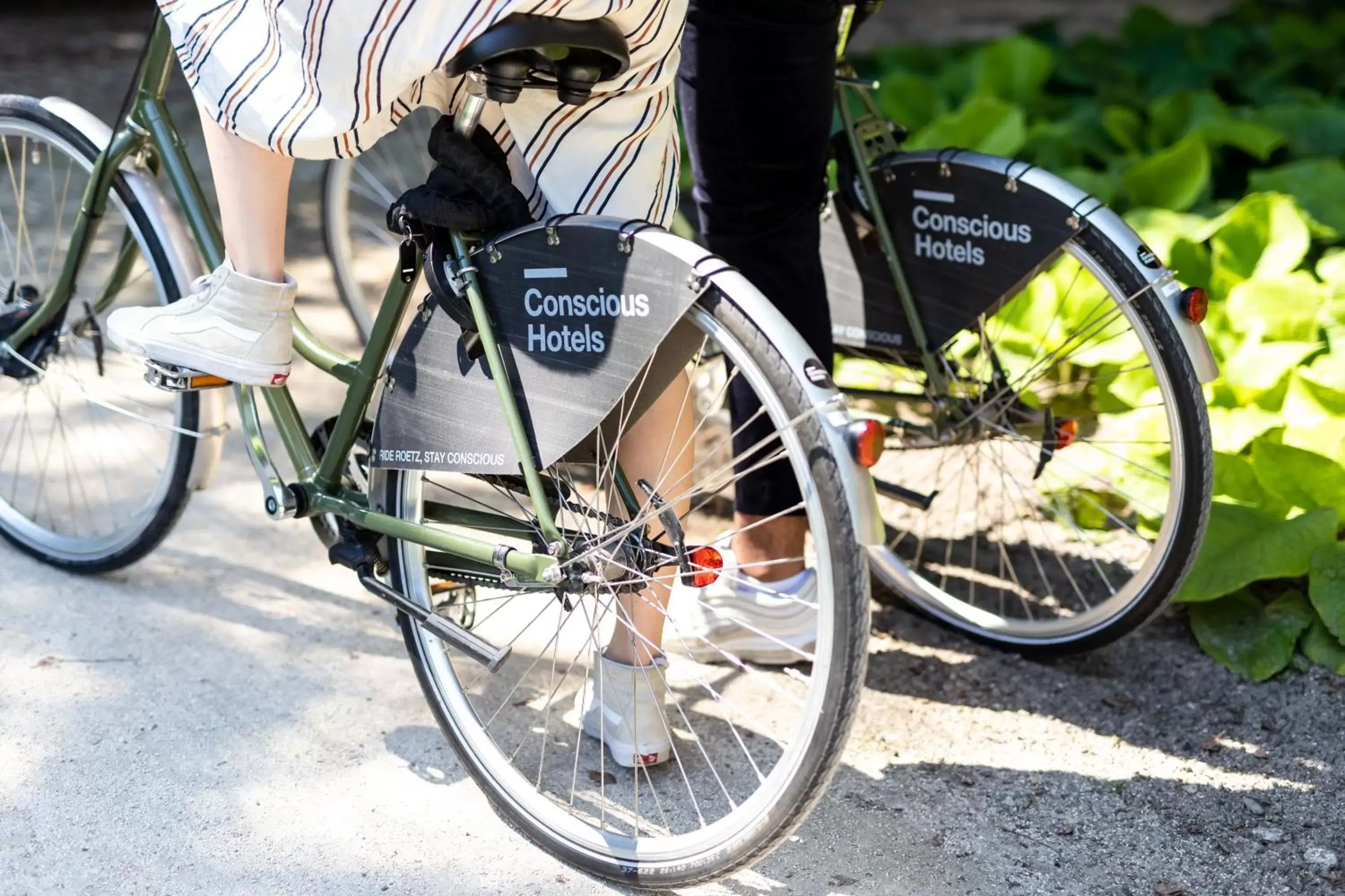 Cycling, Biking in Conscious Hotel Amsterdam City - The Tire Station