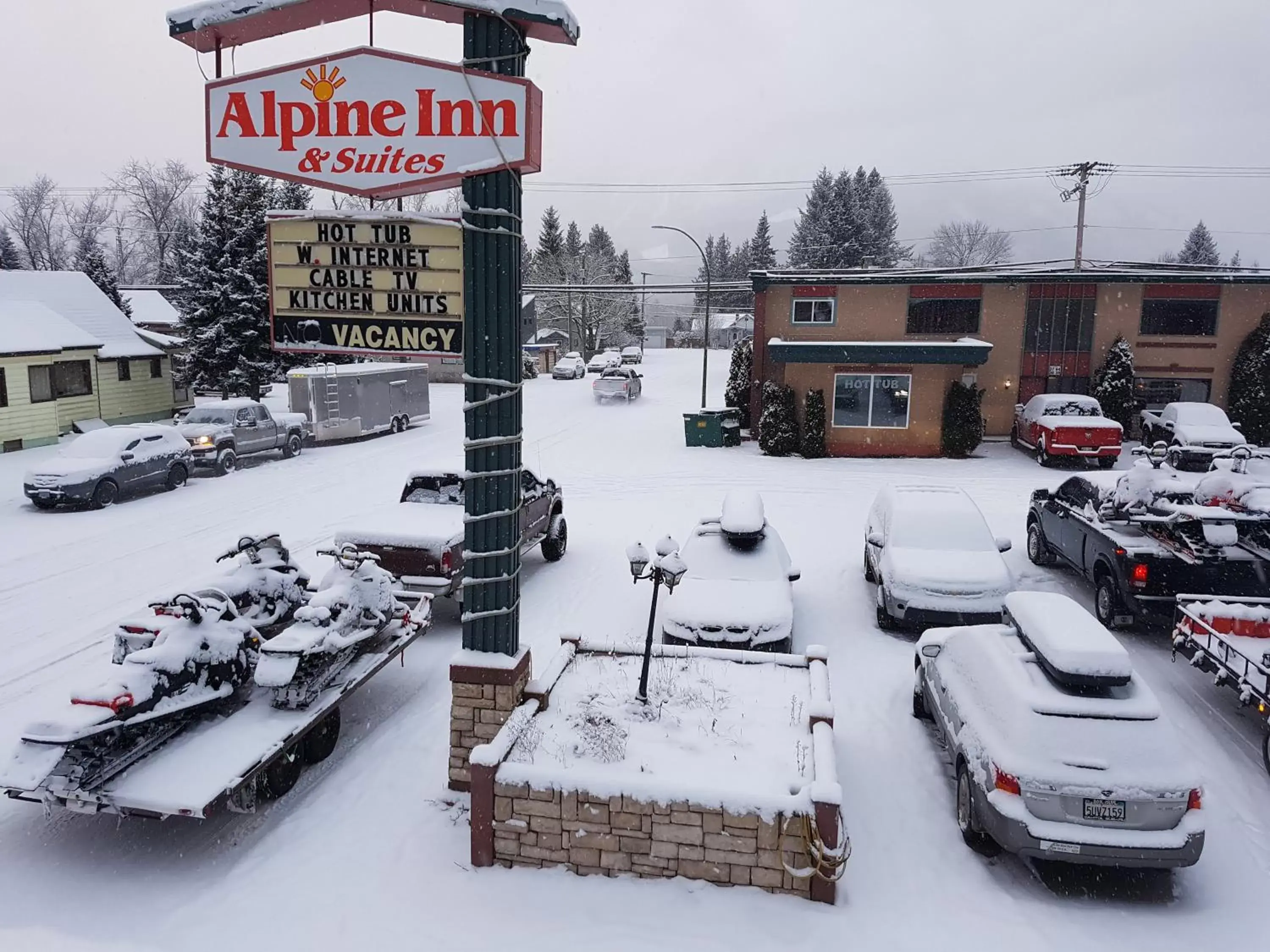 Property logo or sign, Winter in Alpine Inn & Suites