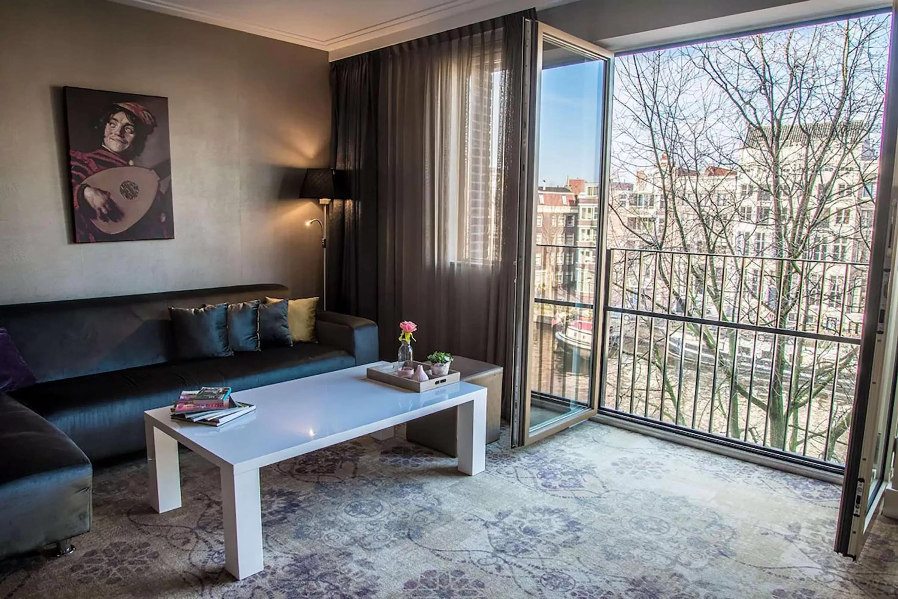 View (from property/room), Seating Area in Luxury Suites Amsterdam