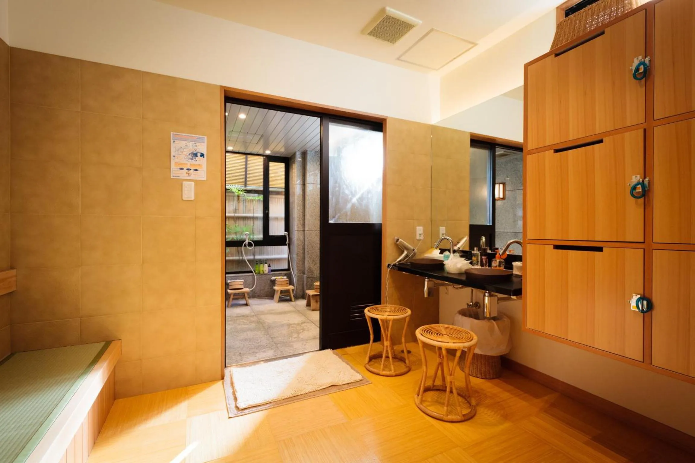 Public Bath in Kyoto Ryokan Kinoe