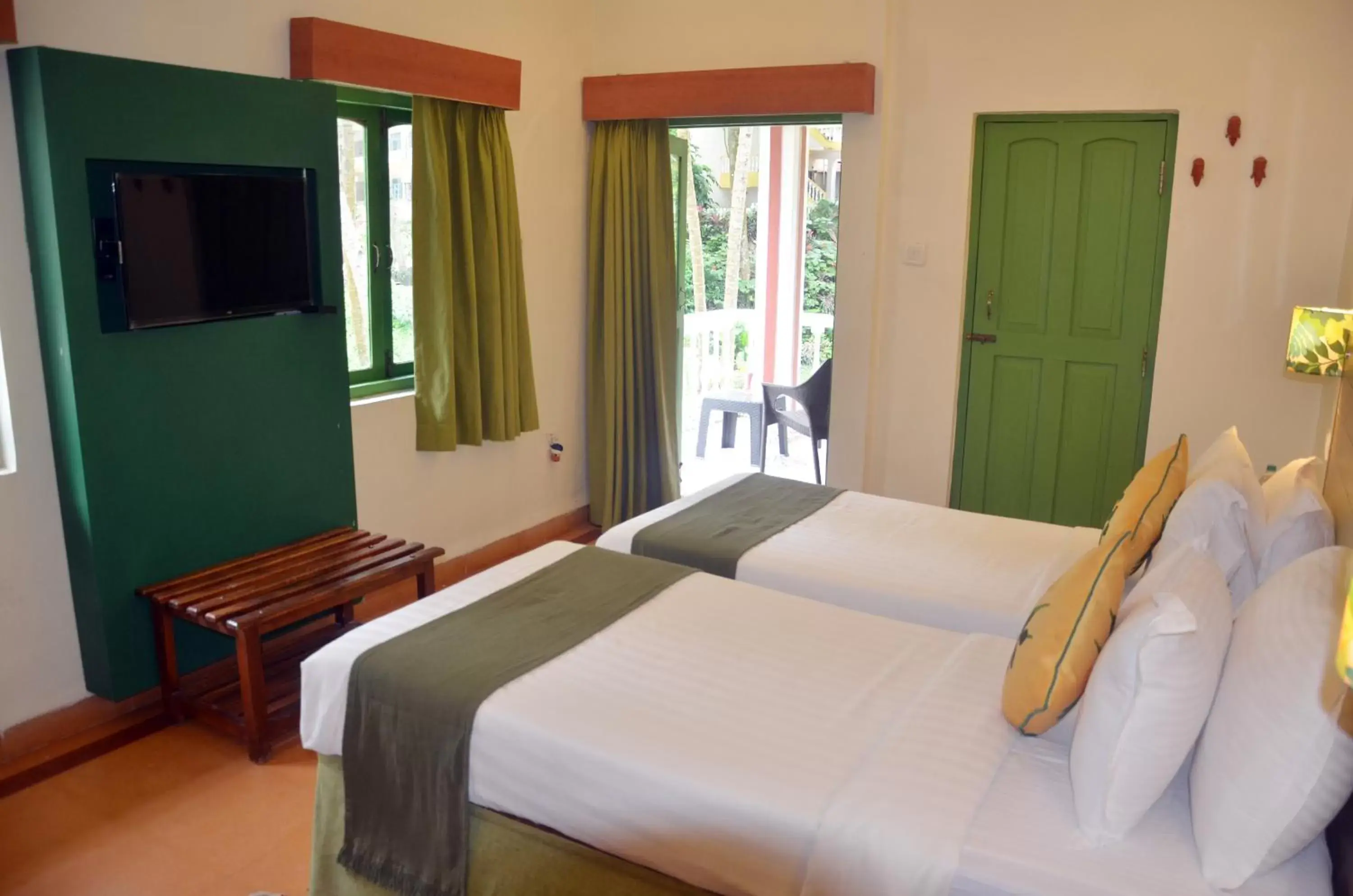 Bed in Bambolim Beach Resort