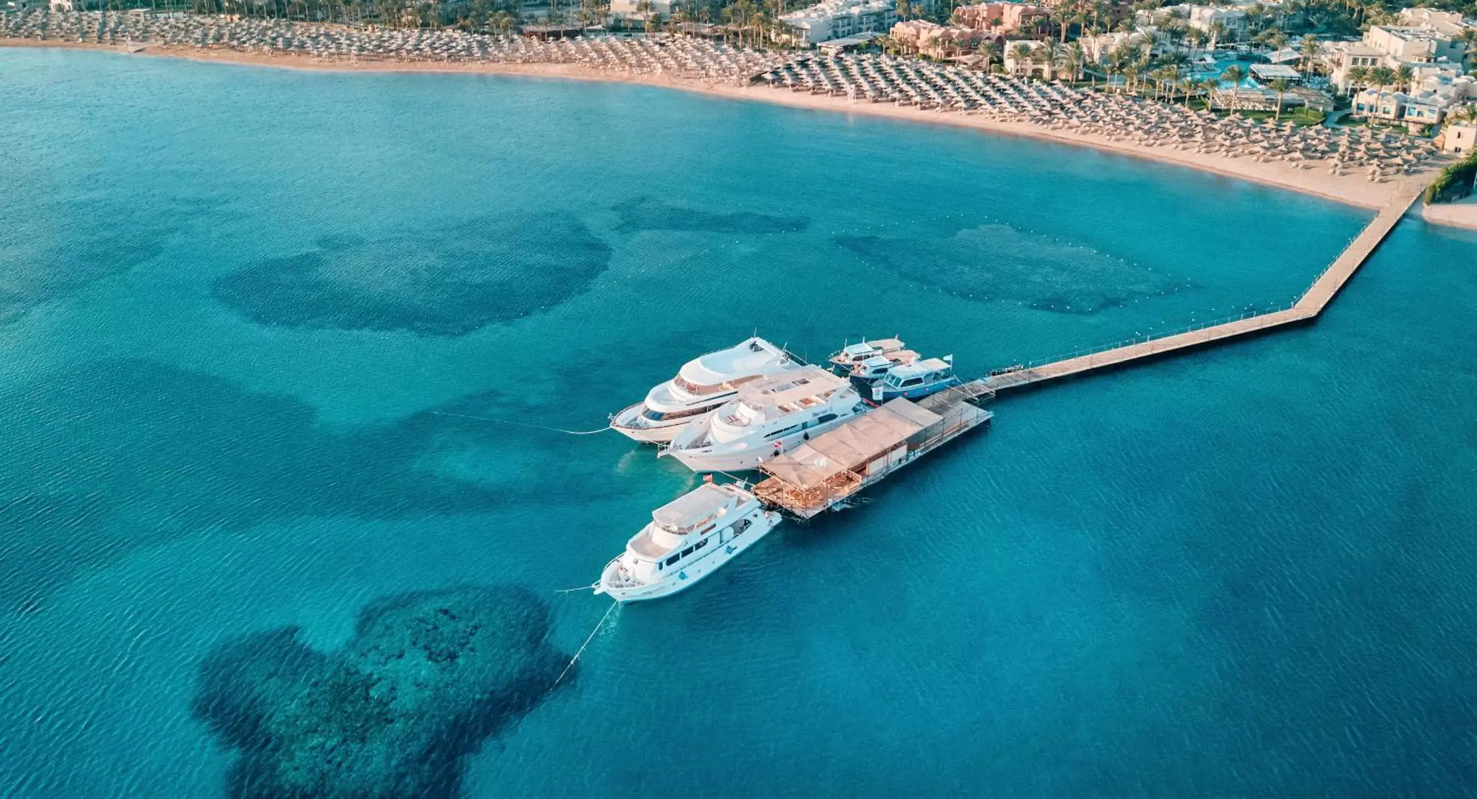 Beach, Bird's-eye View in Iberotel Makadi Beach