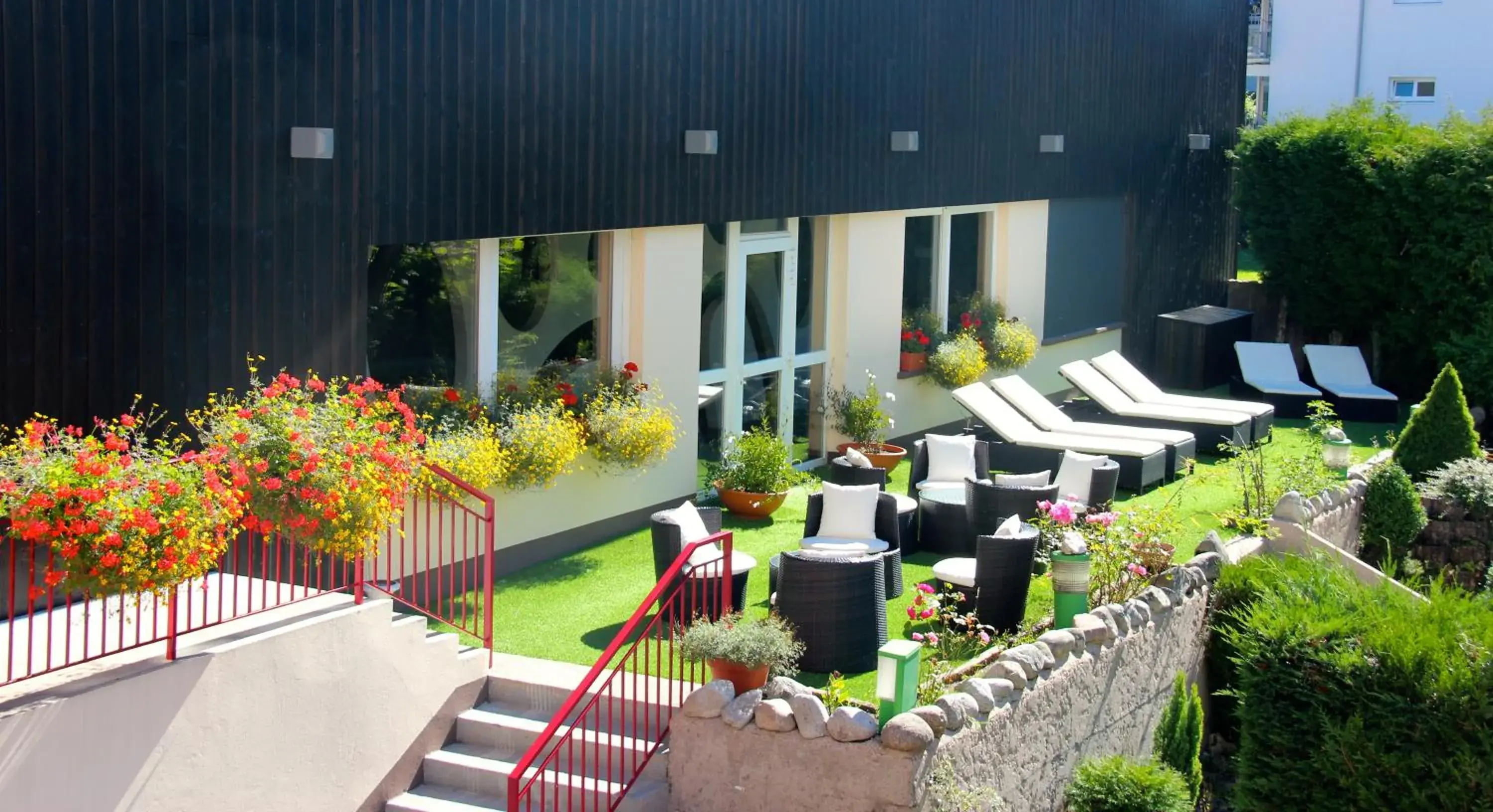 Balcony/Terrace in Hotel de la Jamagne & Spa