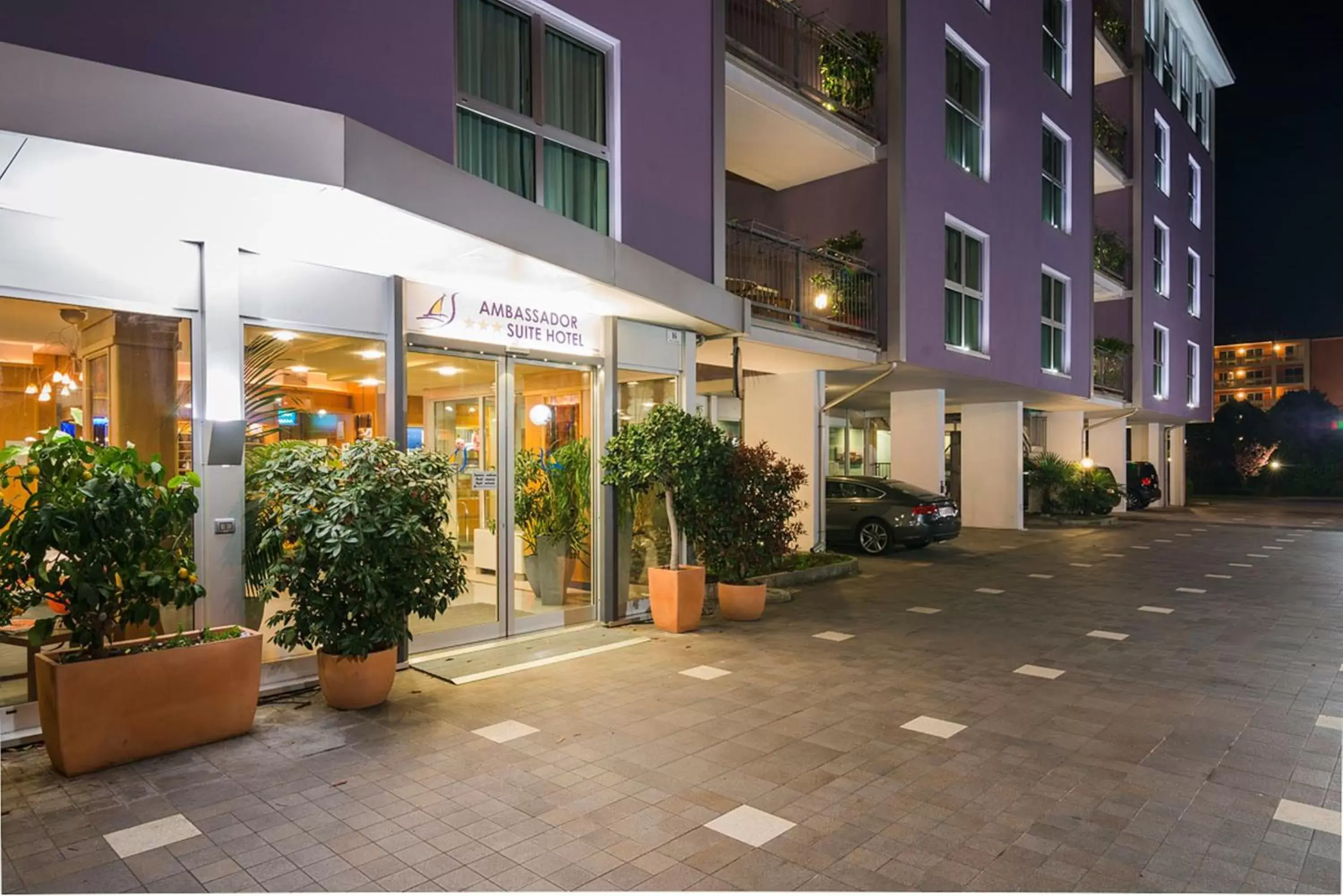 Facade/entrance, Patio/Outdoor Area in Ambassador Suite Hotel