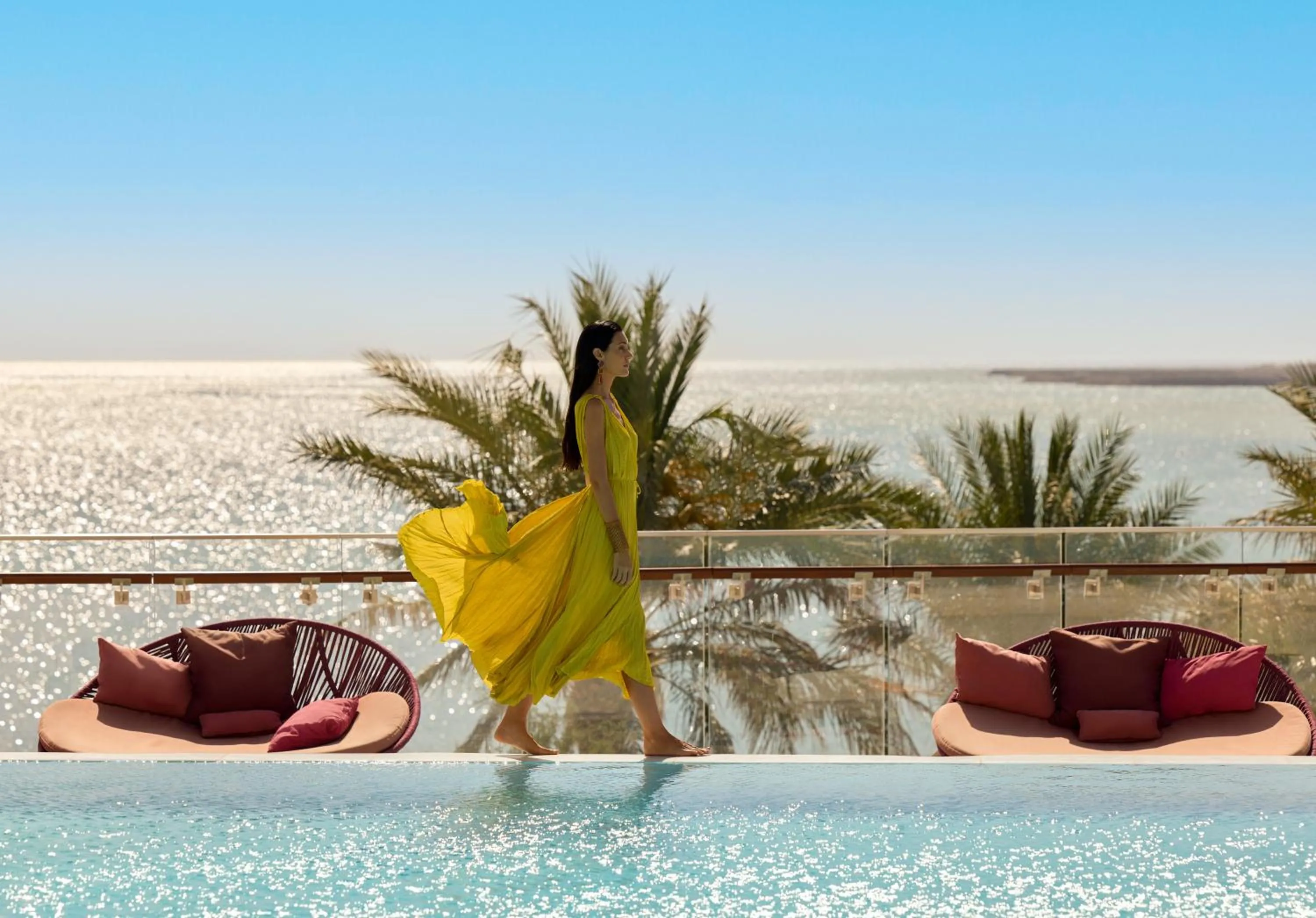 Pool view in Fairmont Doha