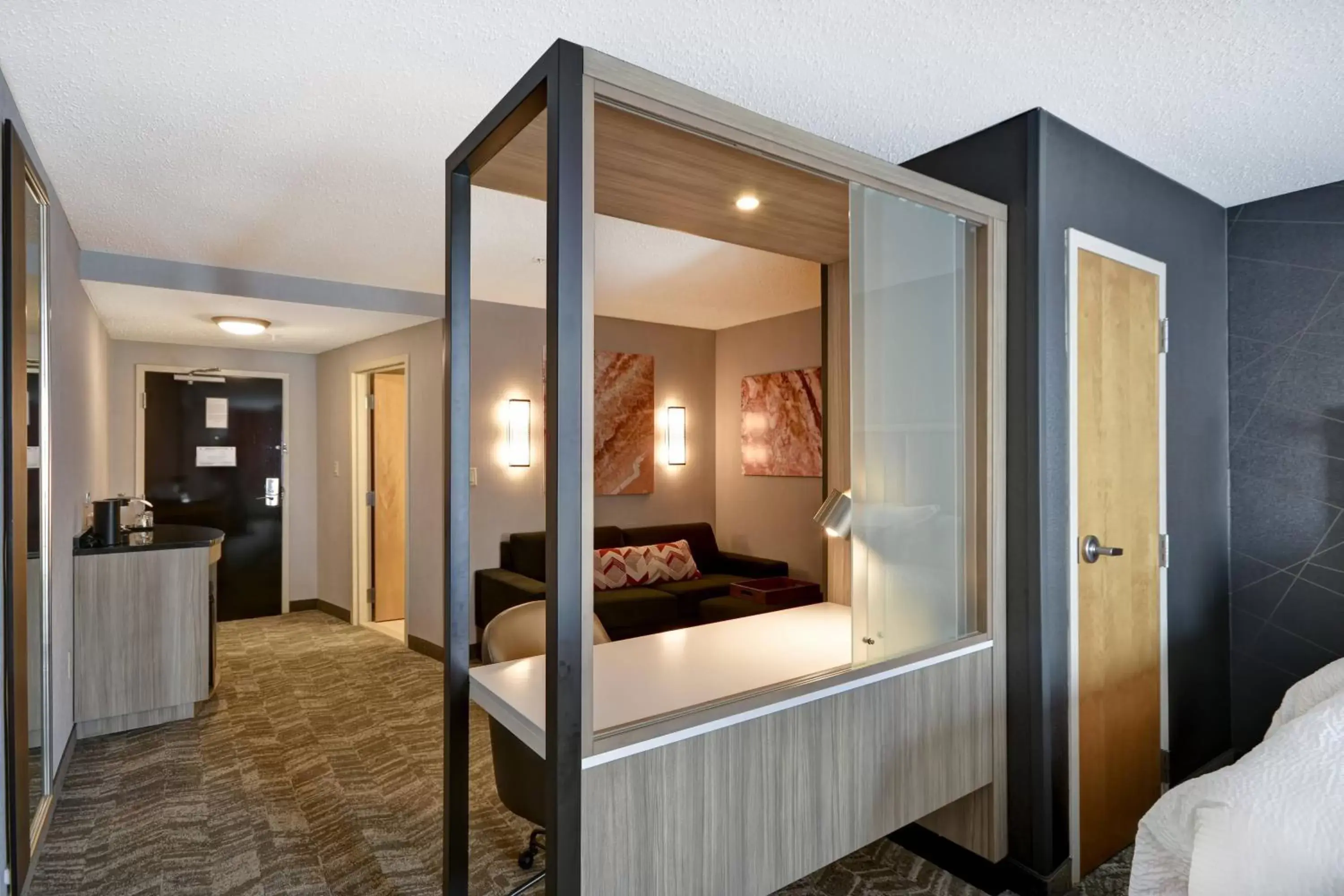 Bedroom, Bed in SpringHill Suites by Marriott Indianapolis Airport/Plainfield