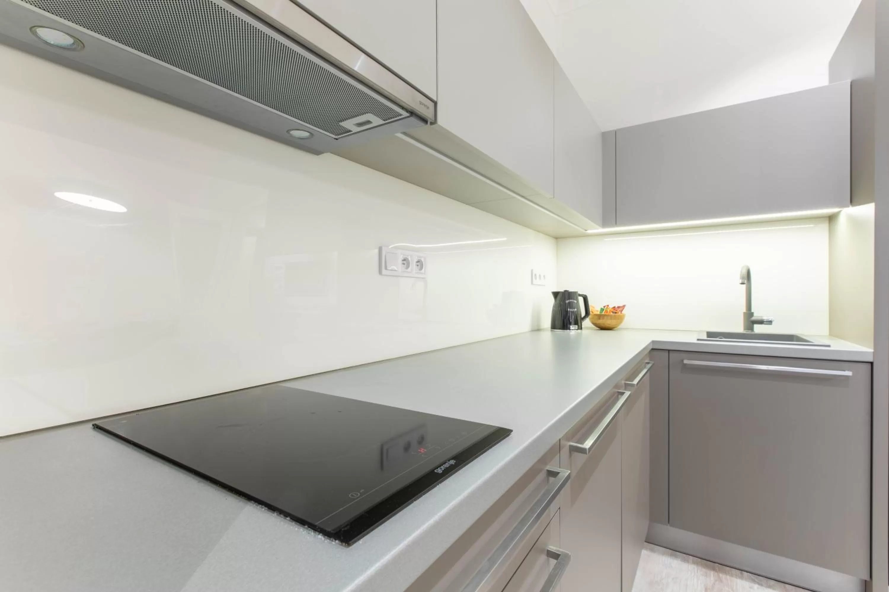 Kitchen or kitchenette in Lampi Aparthotel Prague