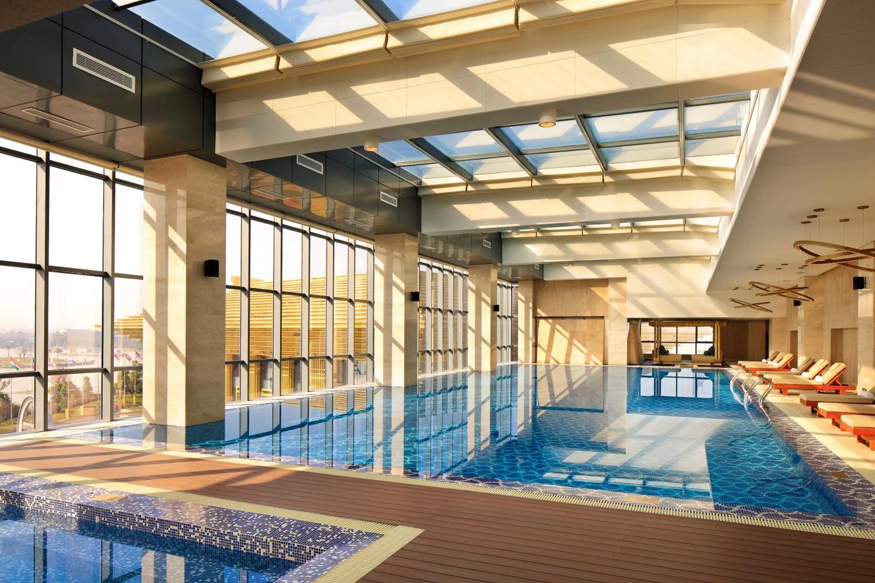 Swimming pool in Crowne Plaza Yangzhou by IHG