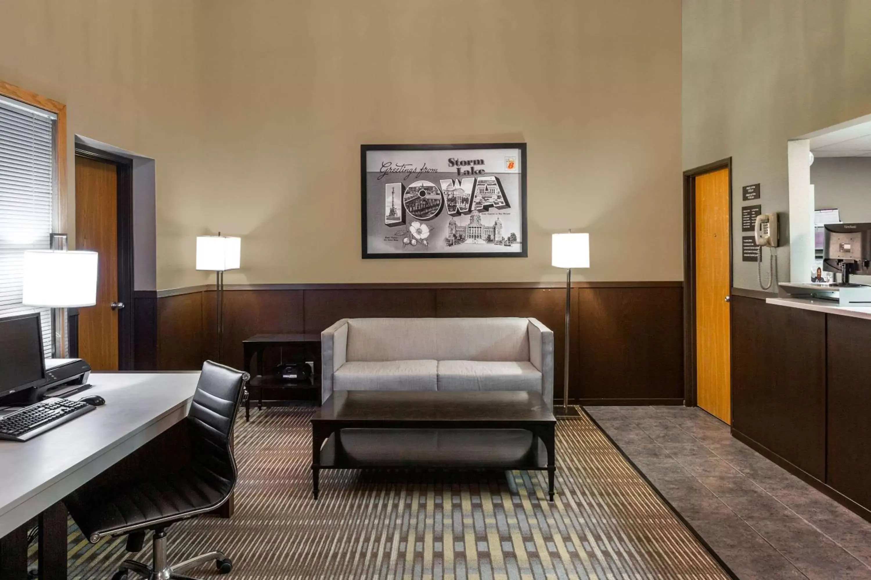 Lobby or reception in Super 8 by Wyndham Storm Lake Lobby or reception in Super 8 by Wyndham Storm Lake