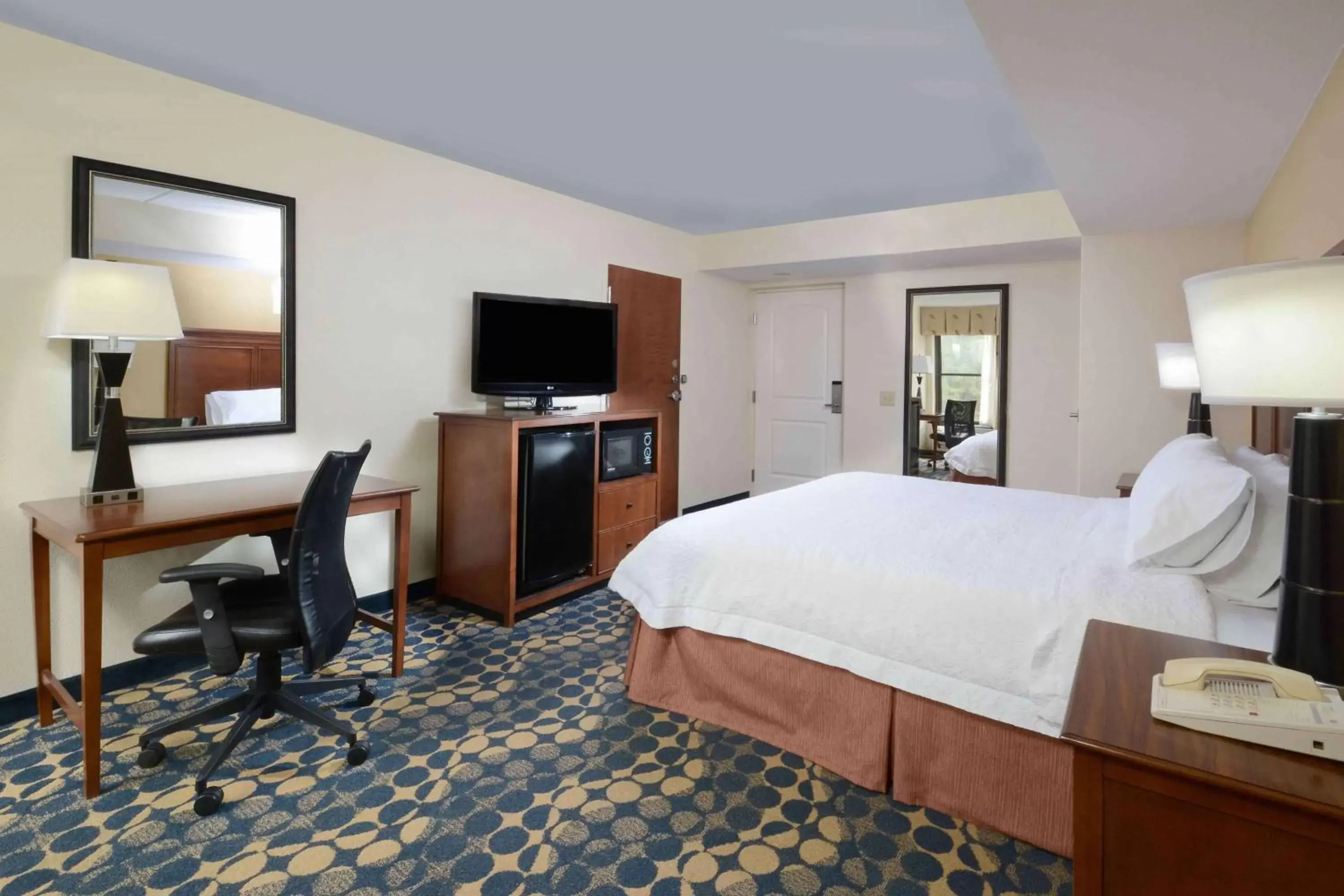 Bedroom, TV/Entertainment Center in Hampton Inn Fayetteville Fort Bragg