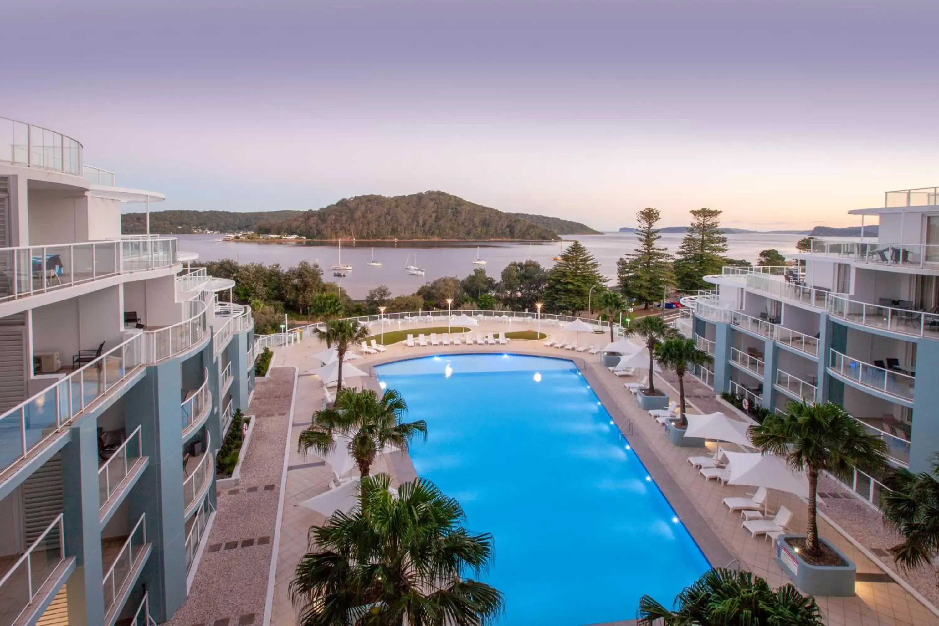 Pool View in Mantra Ettalong Beach