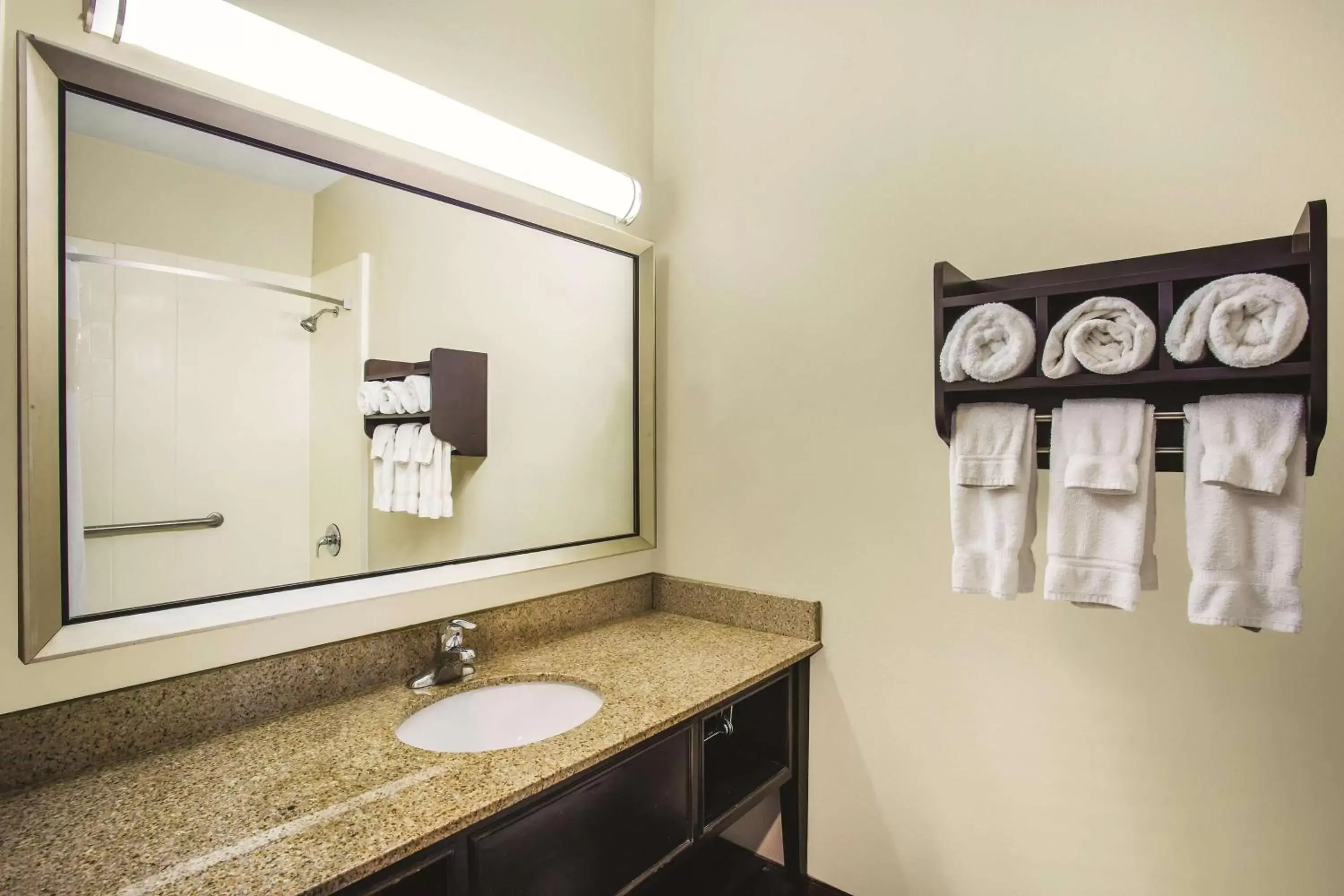 TV and multimedia, Bathroom in La Quinta by Wyndham Evansville
