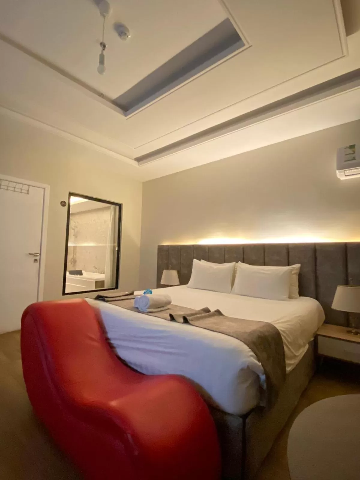 Bed in فندق جولدن توليب أبها - GOLDEN TULIP ABHA HOTEl