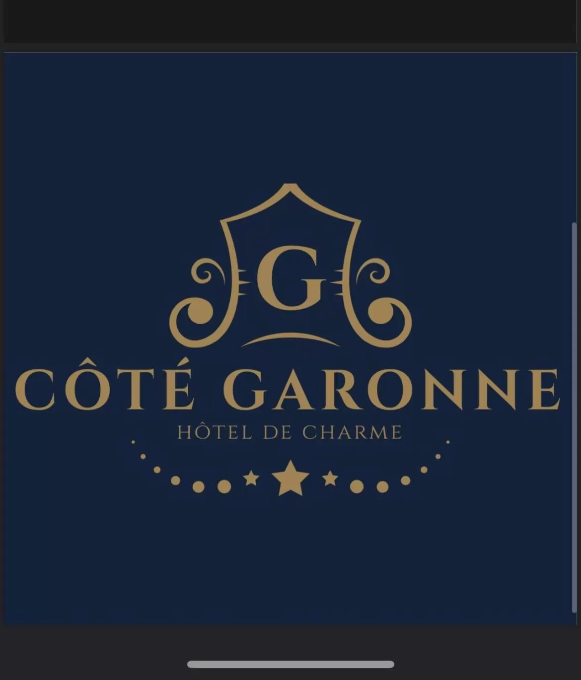 Property logo or sign in CÔTE GARONNE le BALCON DES DAMES -hôtel et restaurant- Tonneins Fauillet Marmande - vue panoramique bord de Garonne chambres climatisées