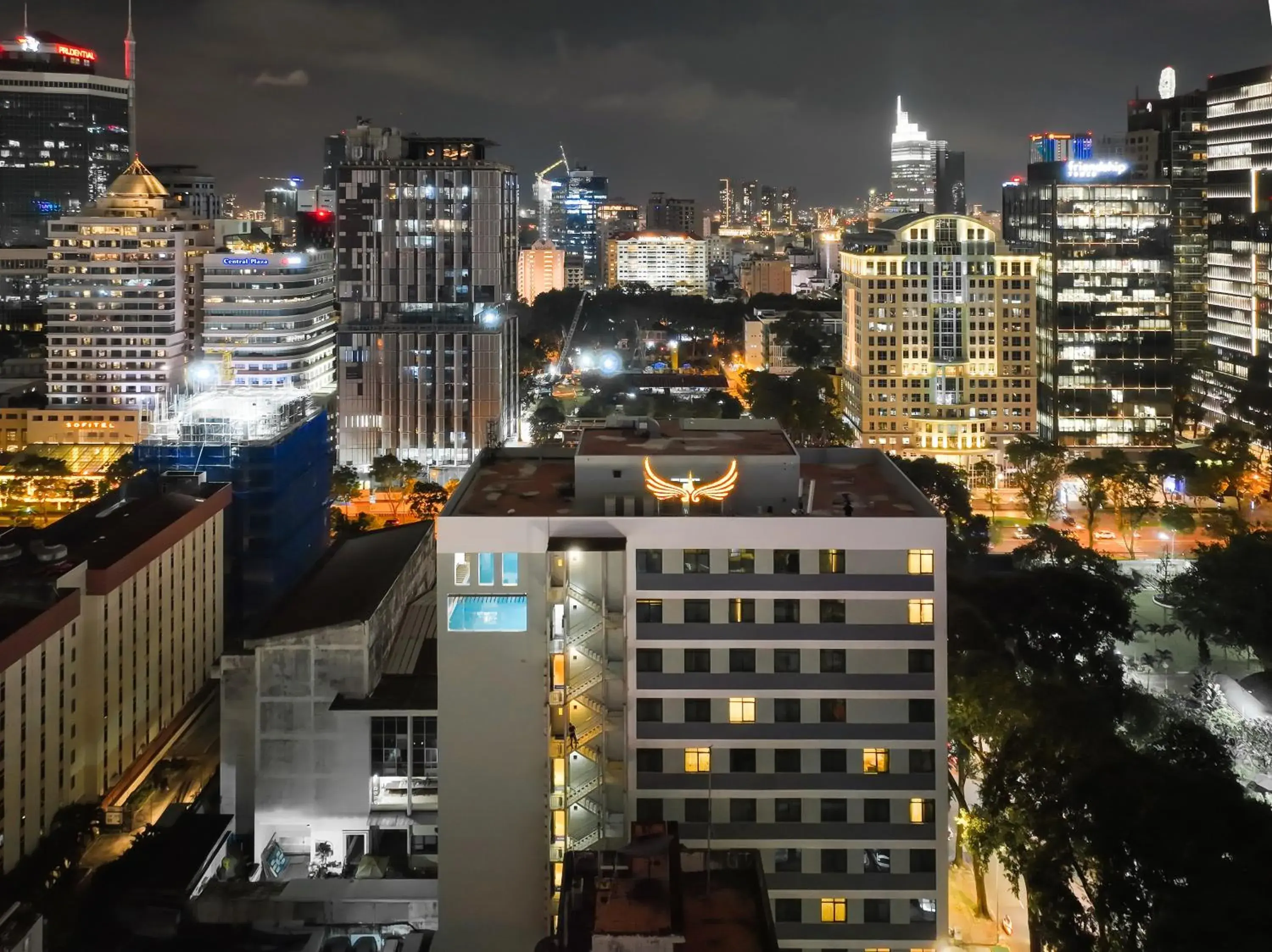 Night, Bird's-eye View in Muong Thanh Grand Saigon Centre Hotel