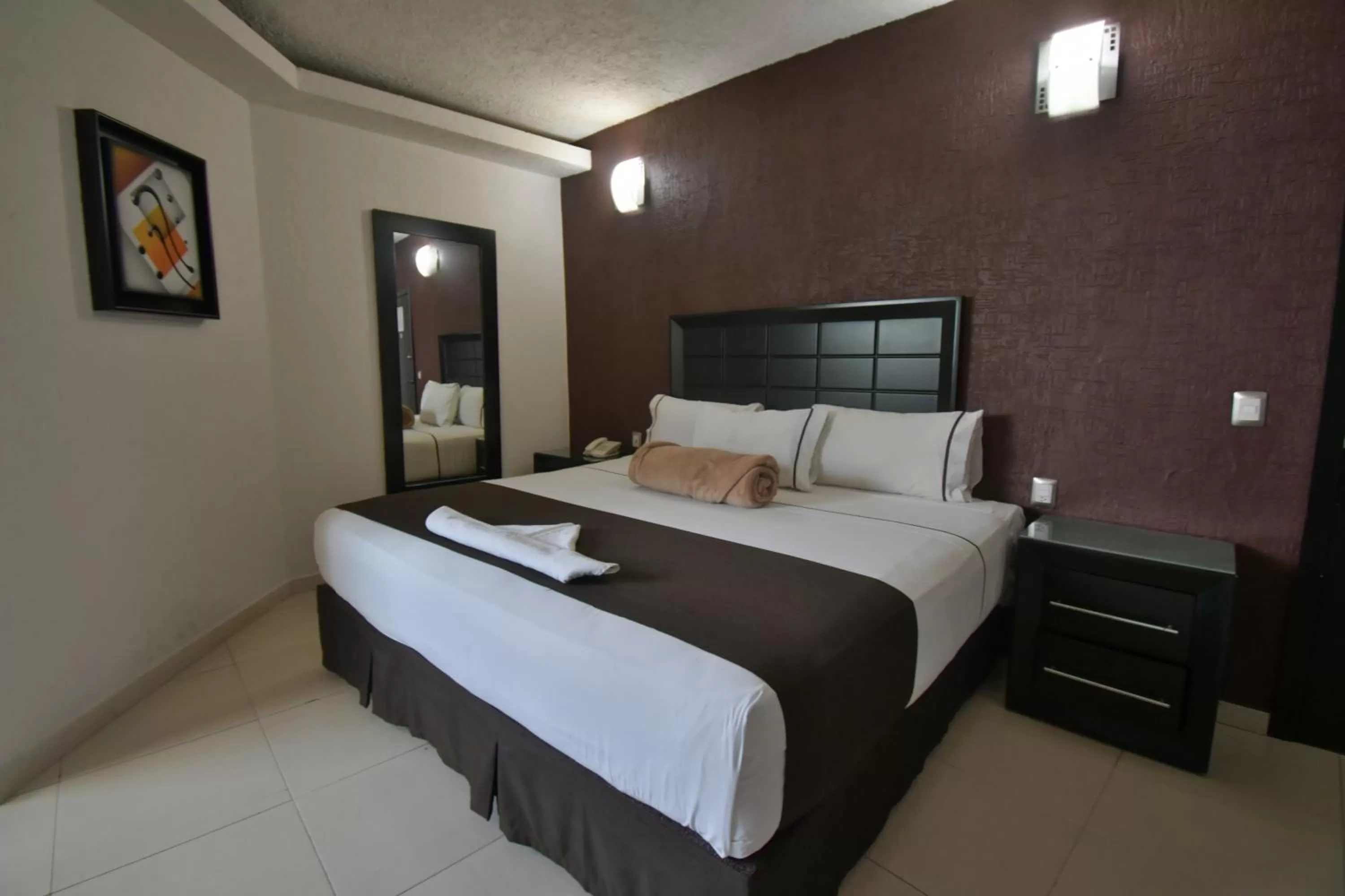 Bed in Hotel Portonovo Plaza Centro