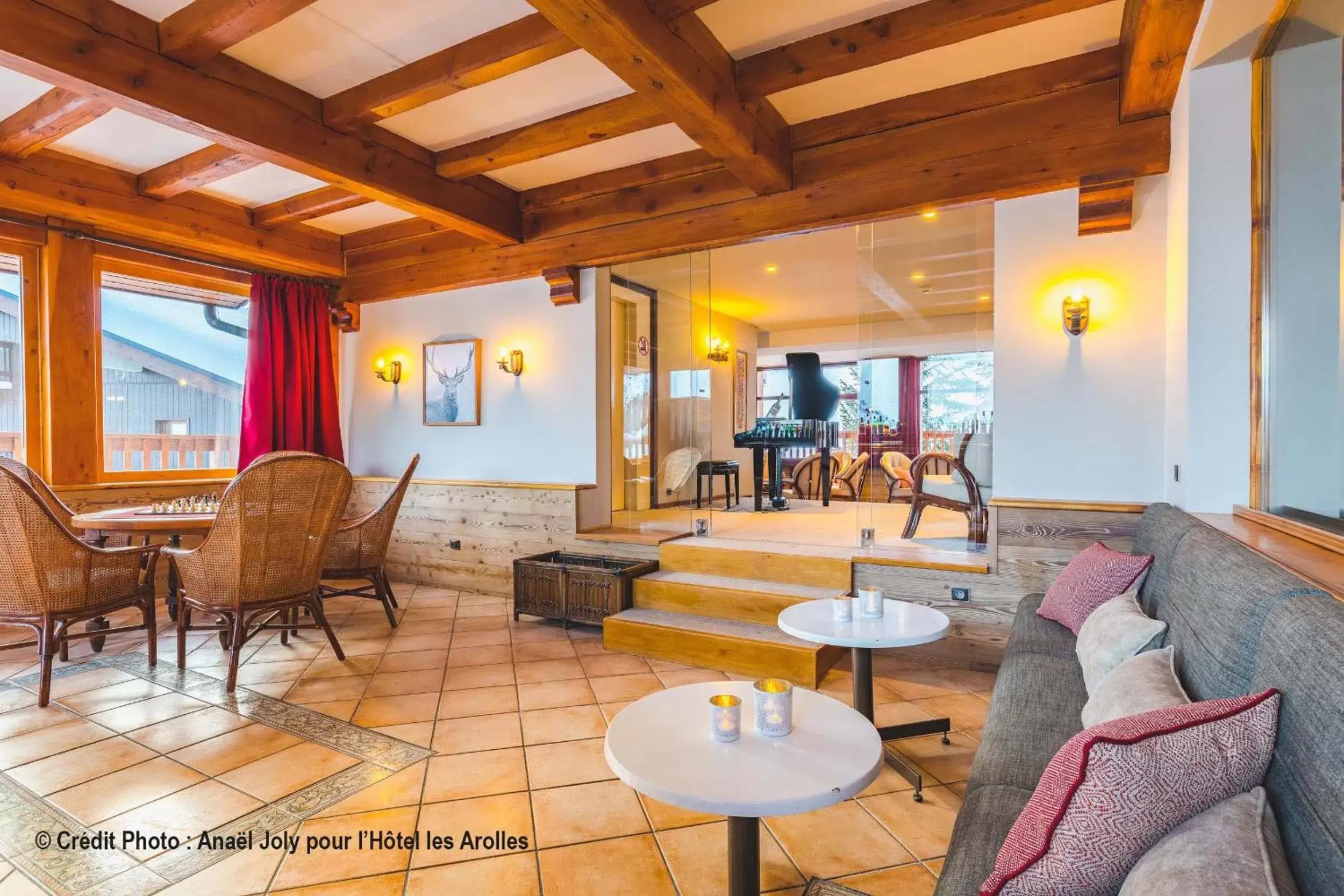 Restaurant/places to eat, Lounge/Bar in Hotel Les Arolles