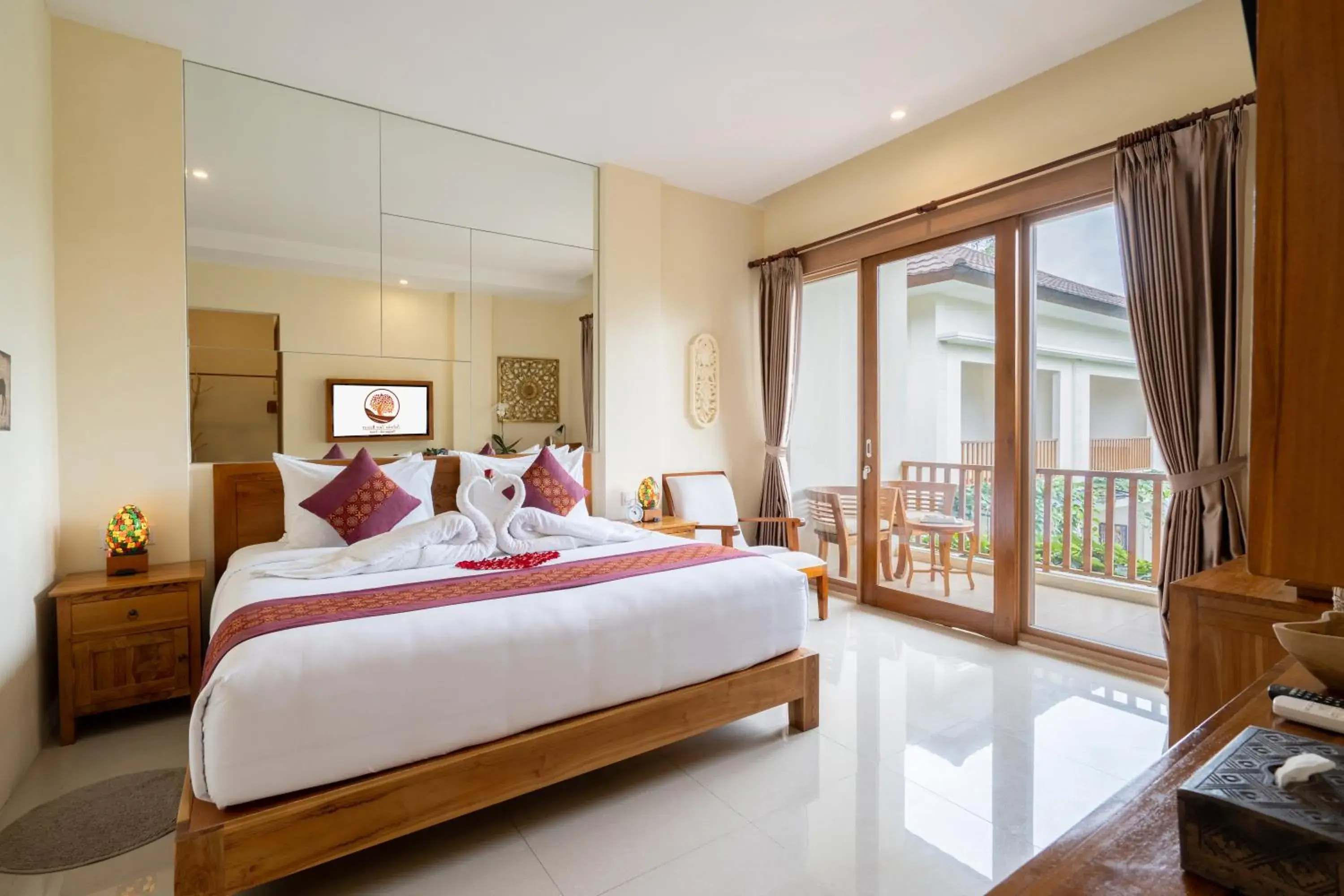 Bed in Ashoka Tree Resort at Tanggayuda