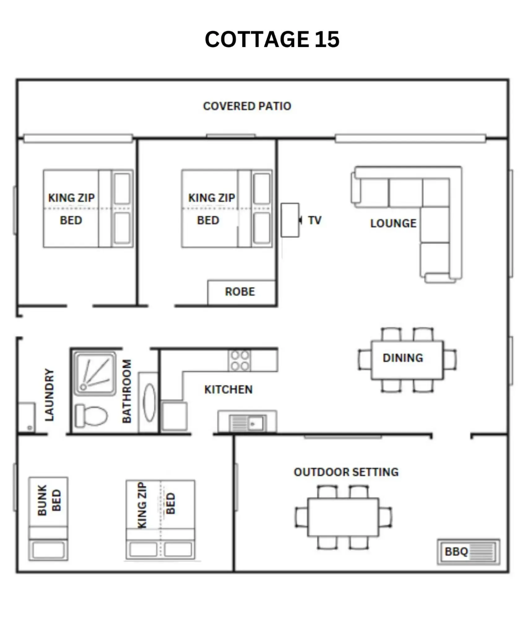 Floor Plan in Noosa North Shore Retreat