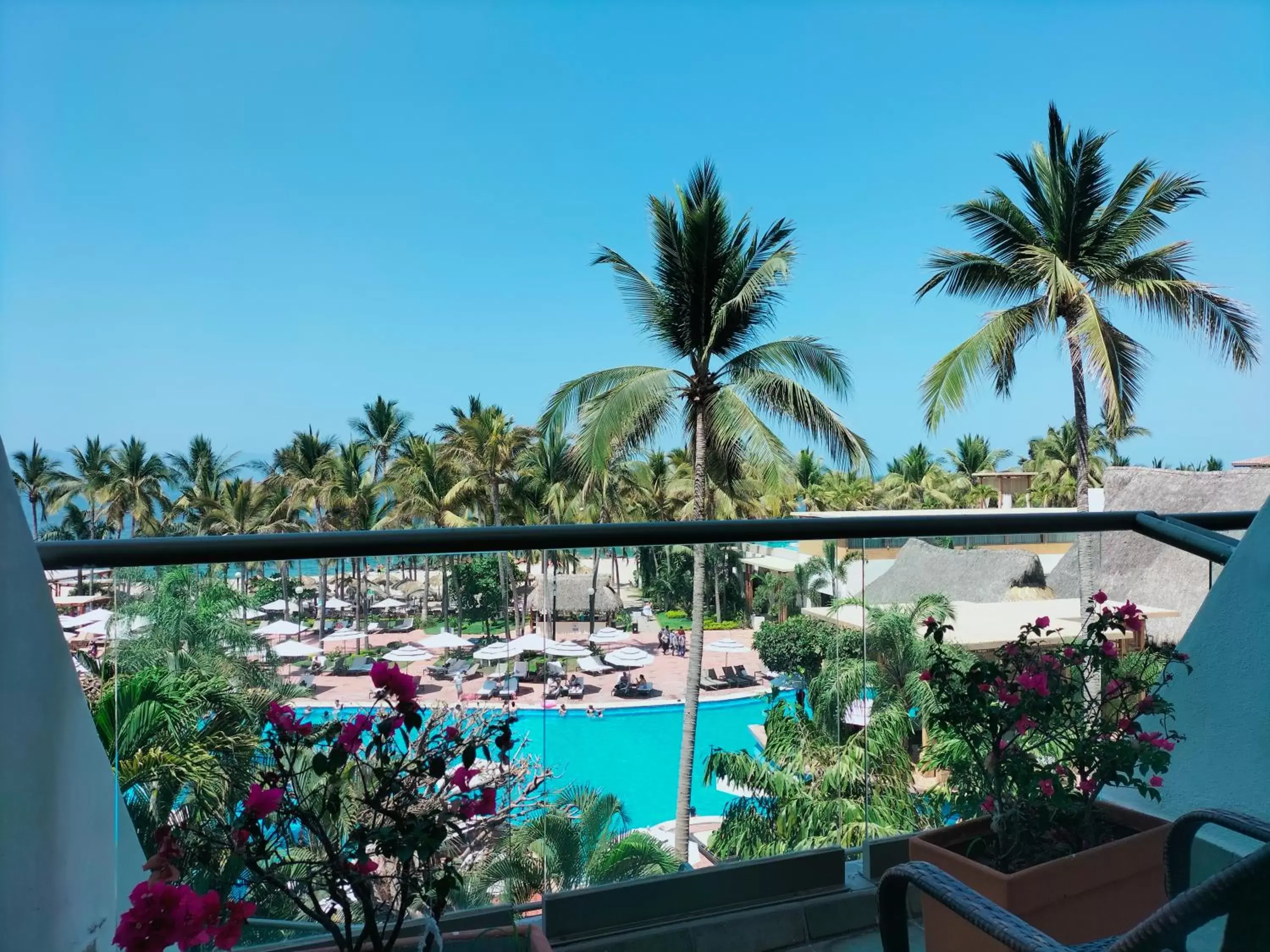 Balcony/Terrace, Pool View in Fiesta Americana Puerto Vallarta All Inclusive & Spa